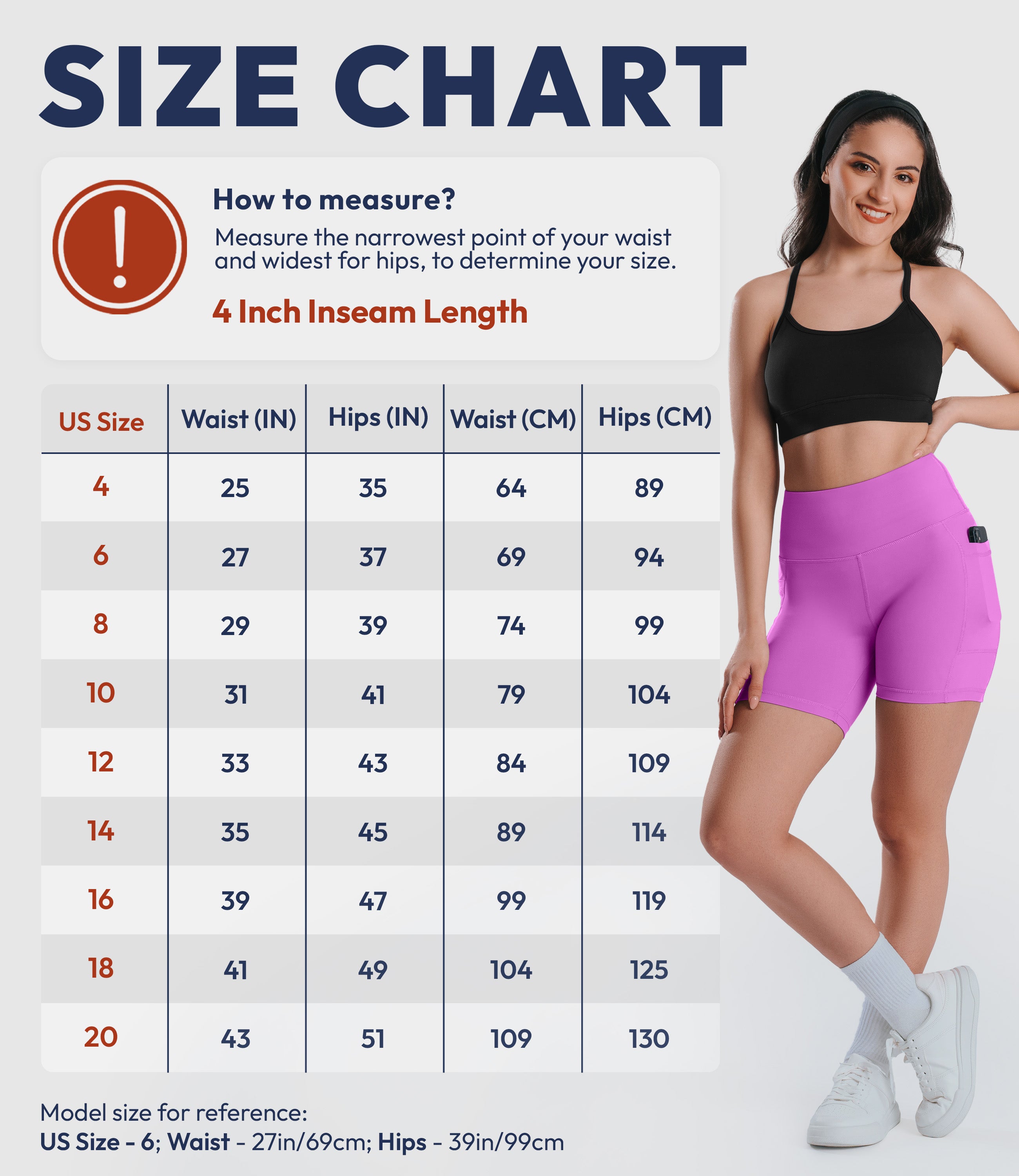 NirLUX Biker Shorts With Pockets Plus Sizes