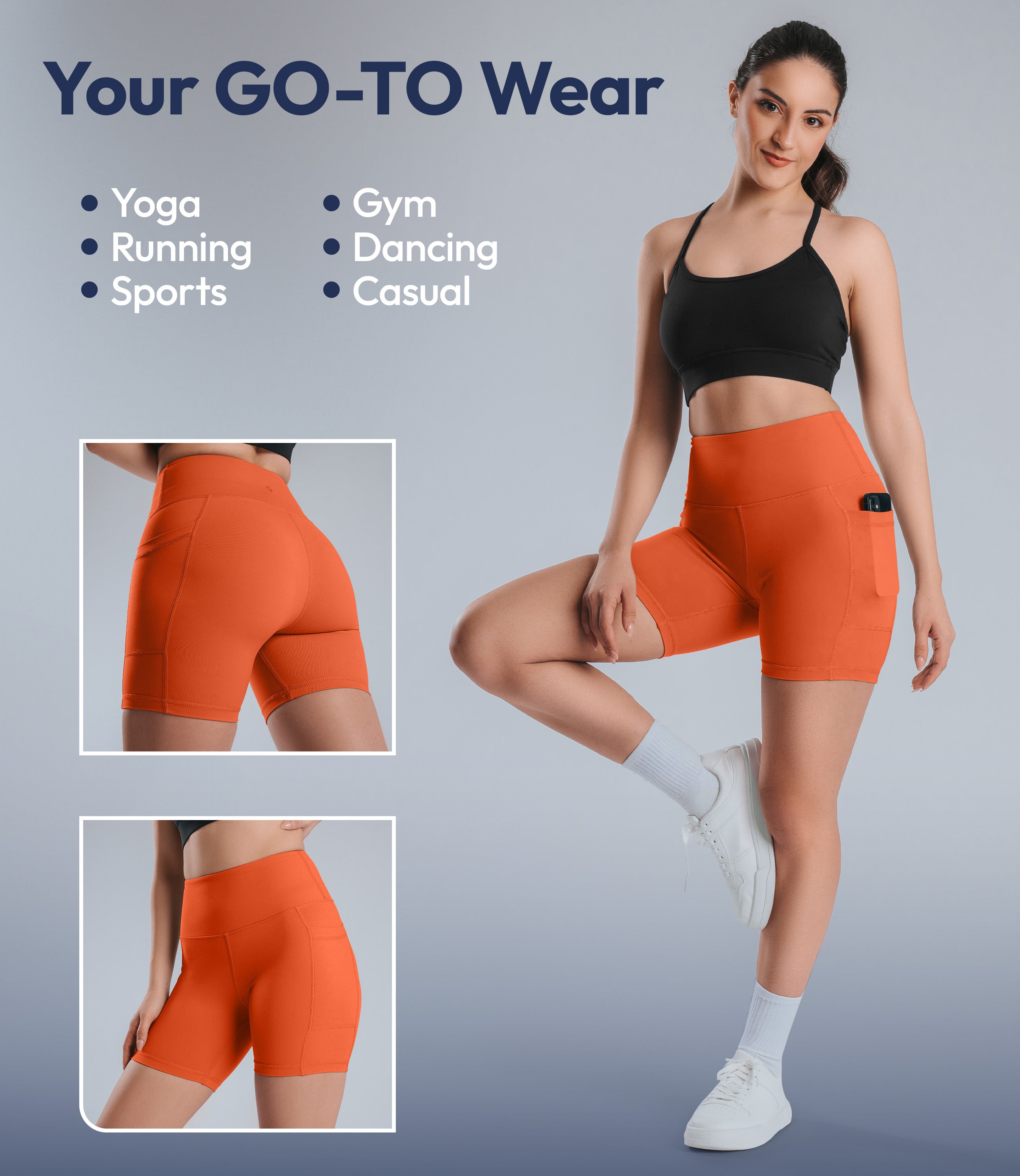 NirLUX Biker Shorts With Pockets Plus Sizes