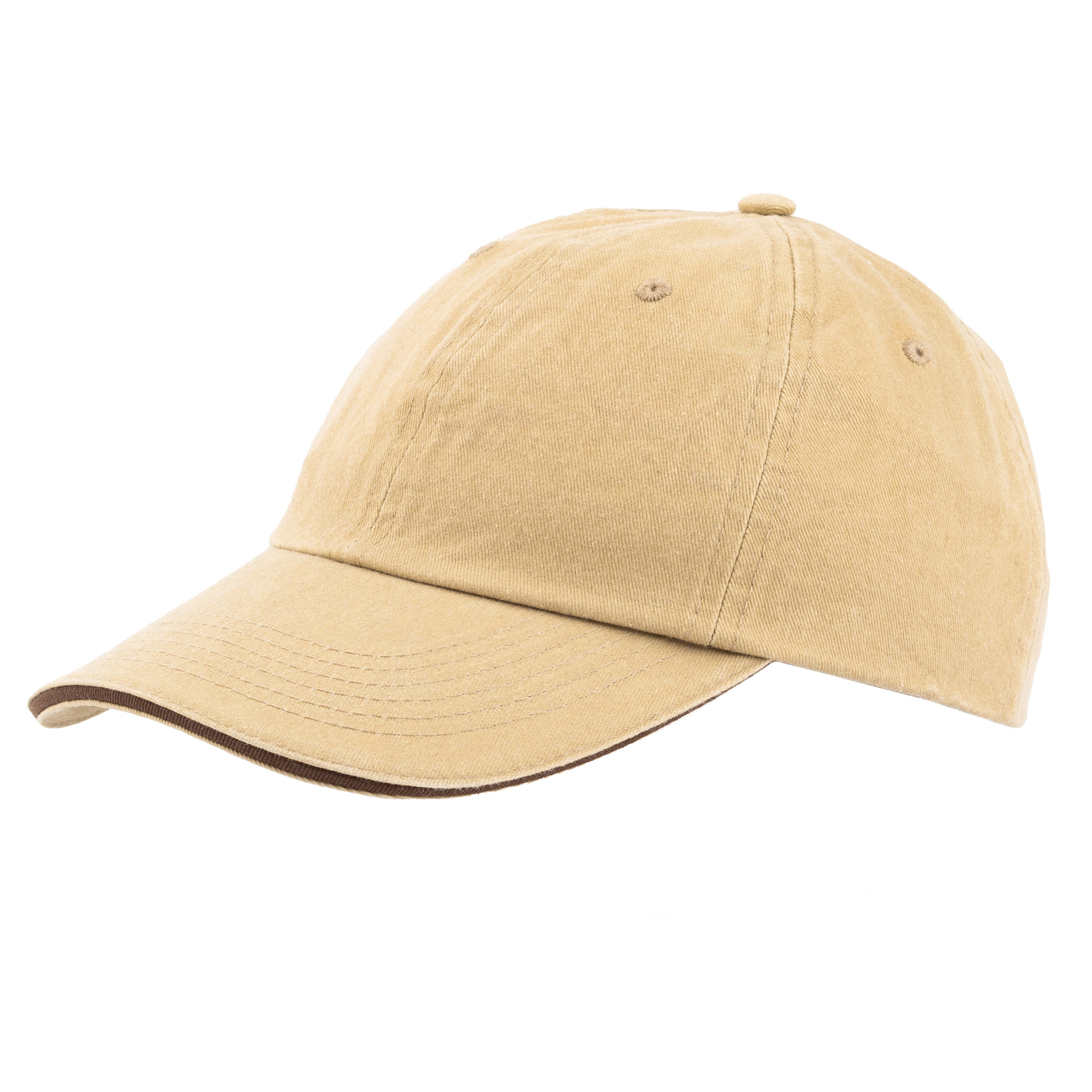 6-Panel Cotton Stone Wash Hat
