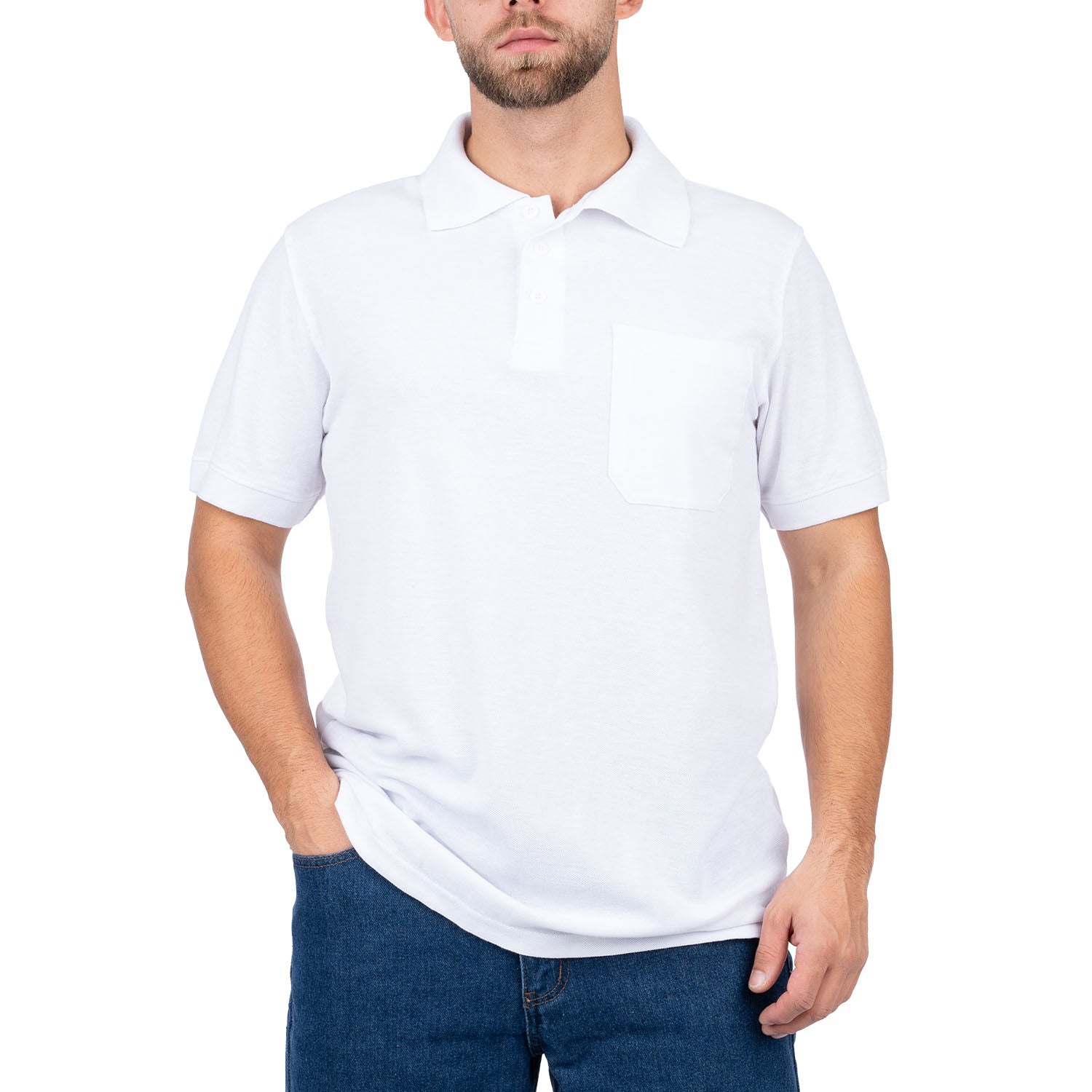 Short Sleeve Polo Shirt with Pocket