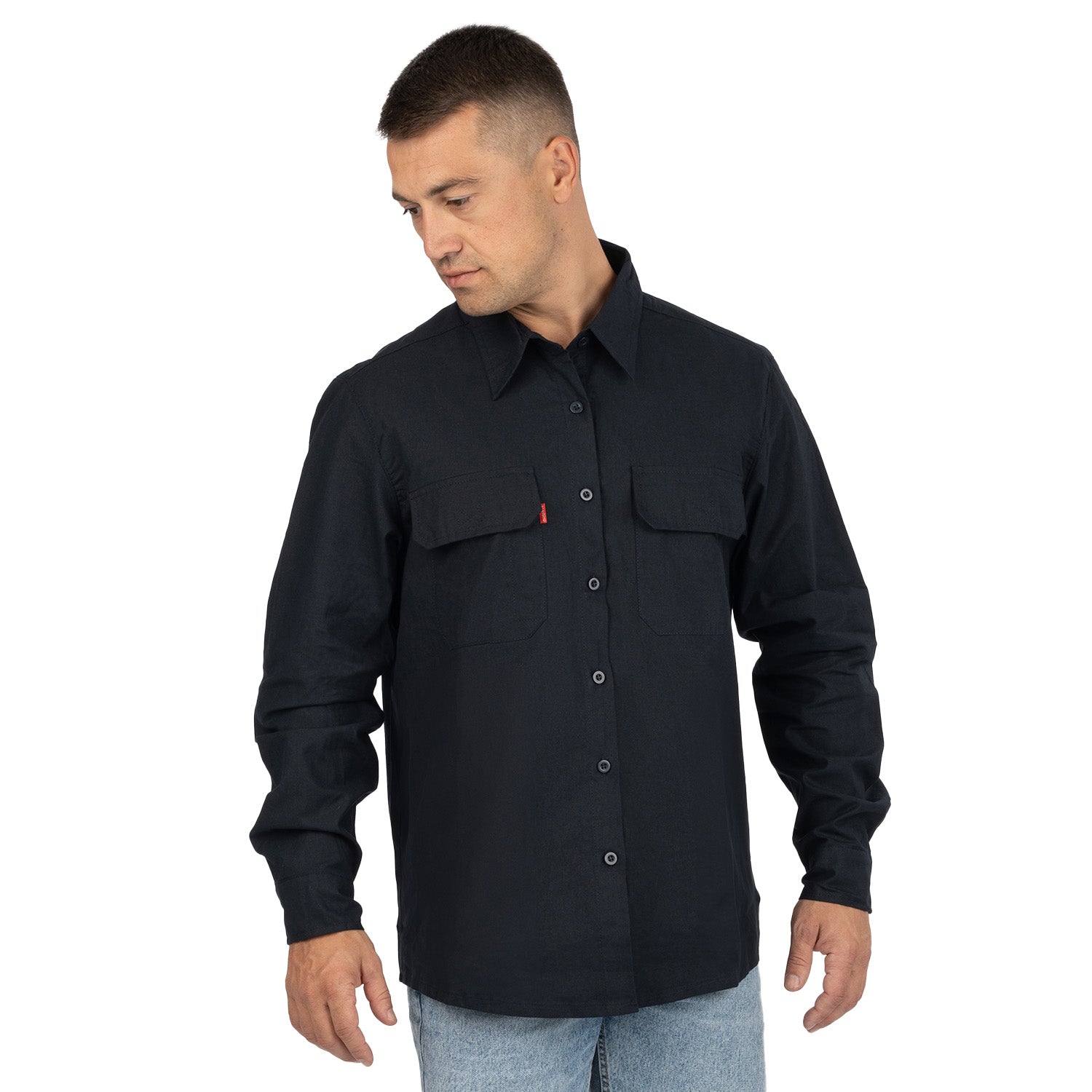 Work Shirt with Velcro Pockets