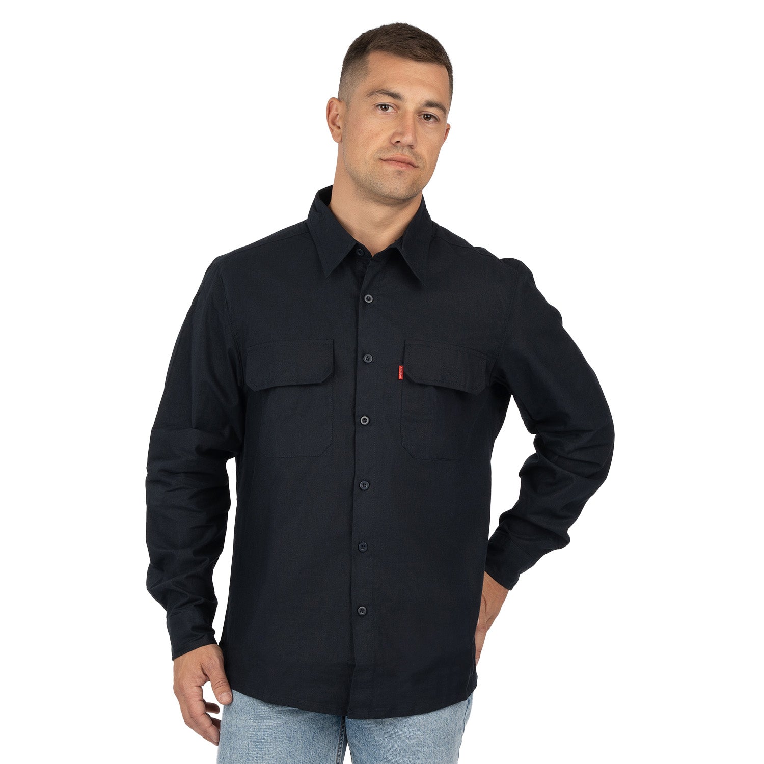 Work Shirt with Velcro Pockets