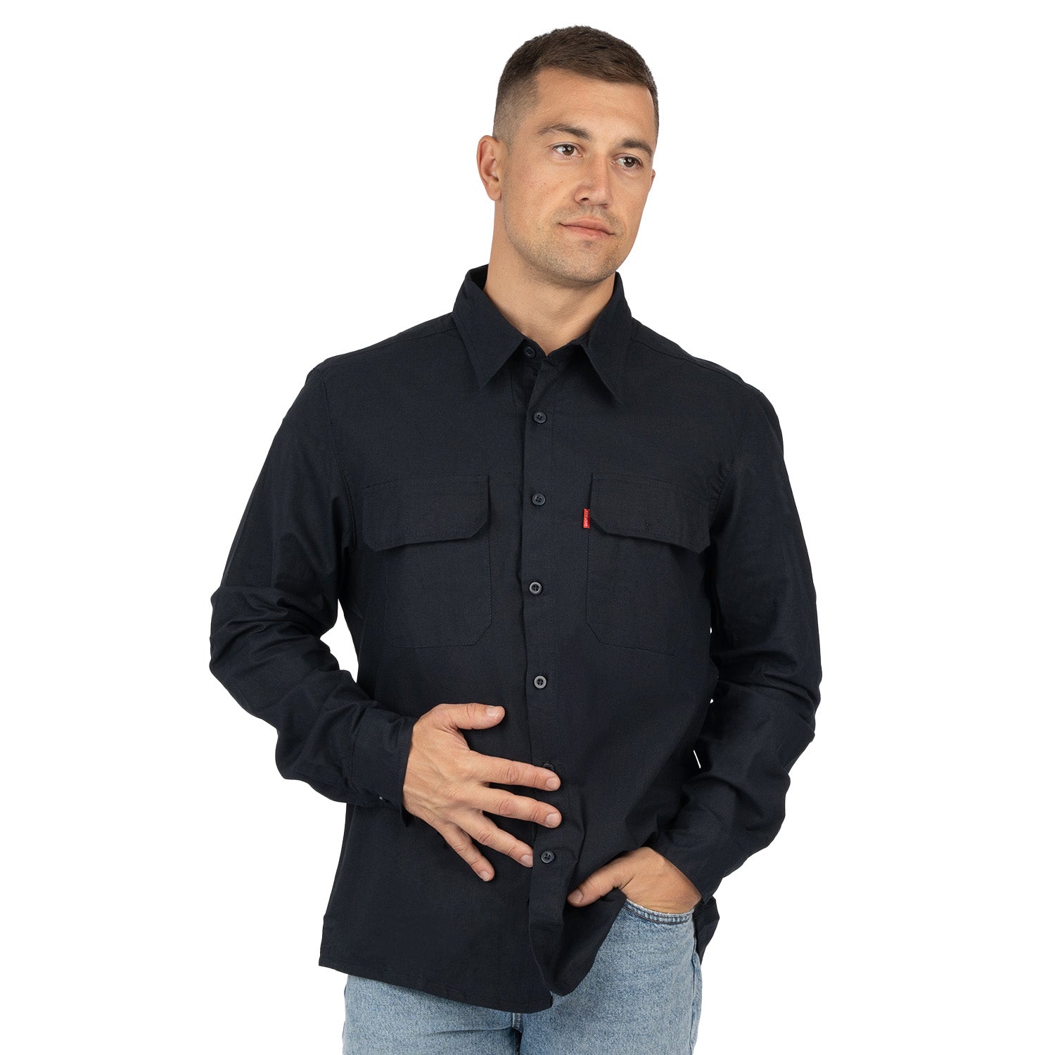 Work Shirt with Velcro Pockets