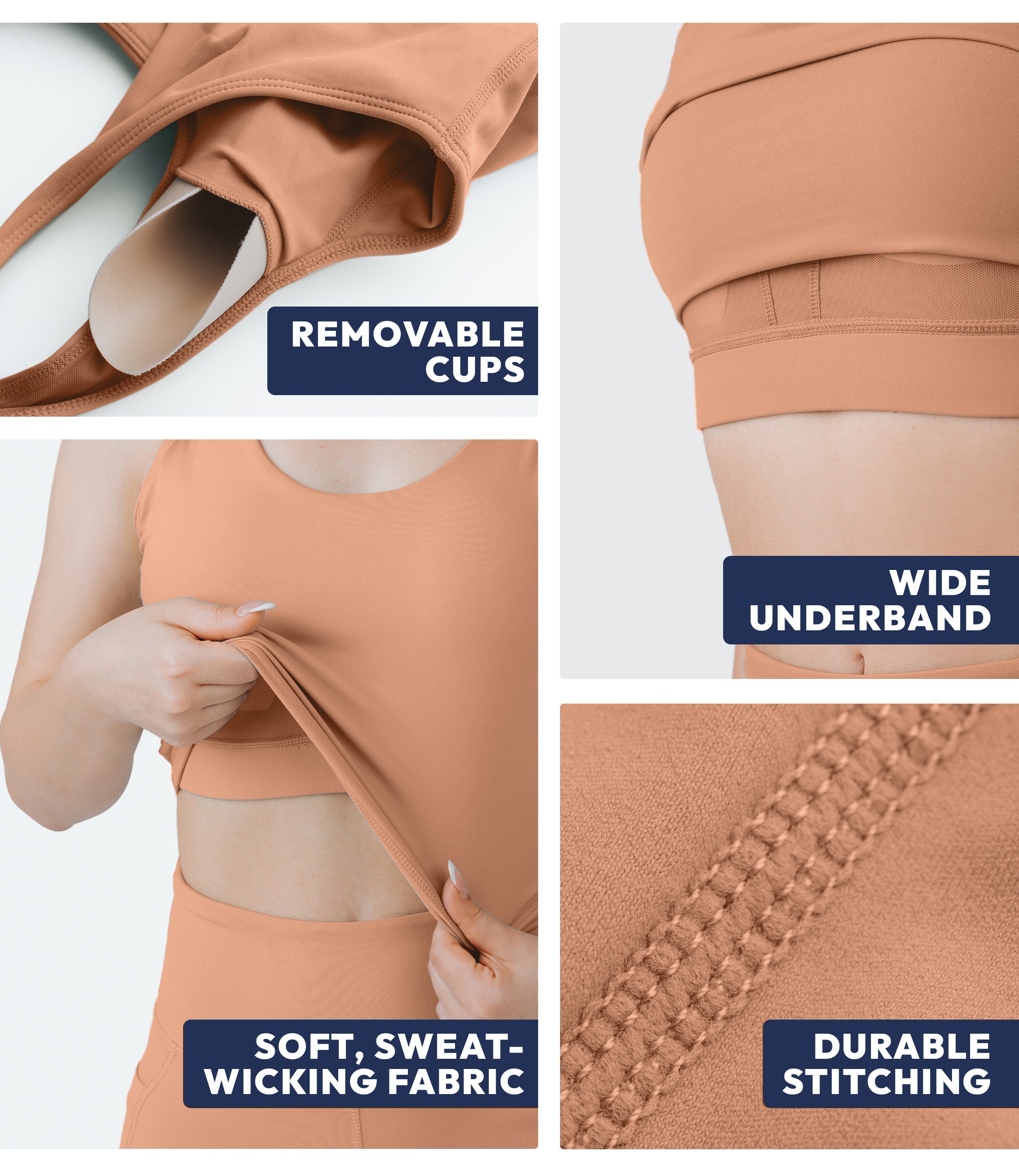 NirLUX™ U Back Sports Bra Longline Tank Top for Women