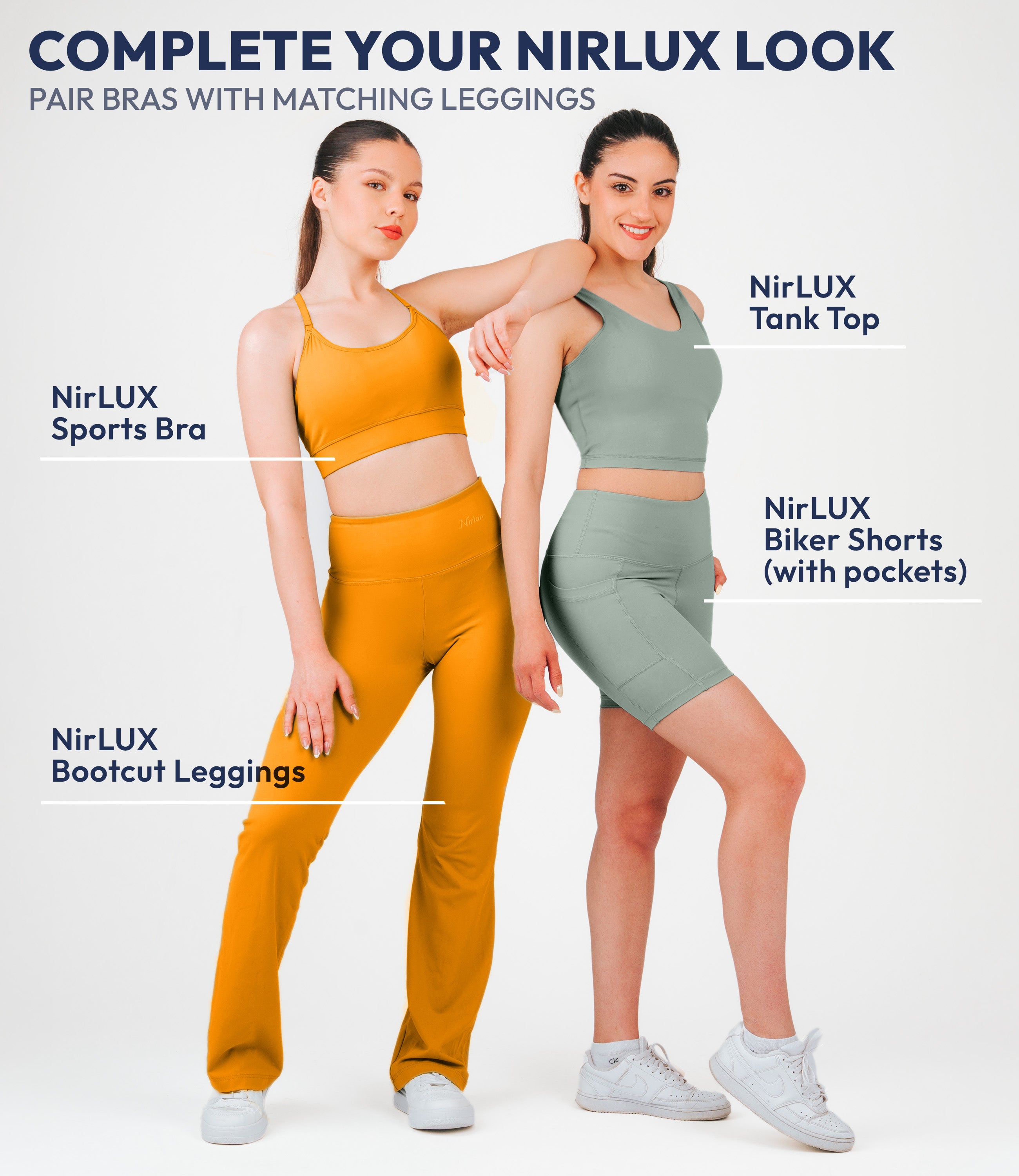 NirLUX™ U Back Sports Bra Longline Tank Top for Women