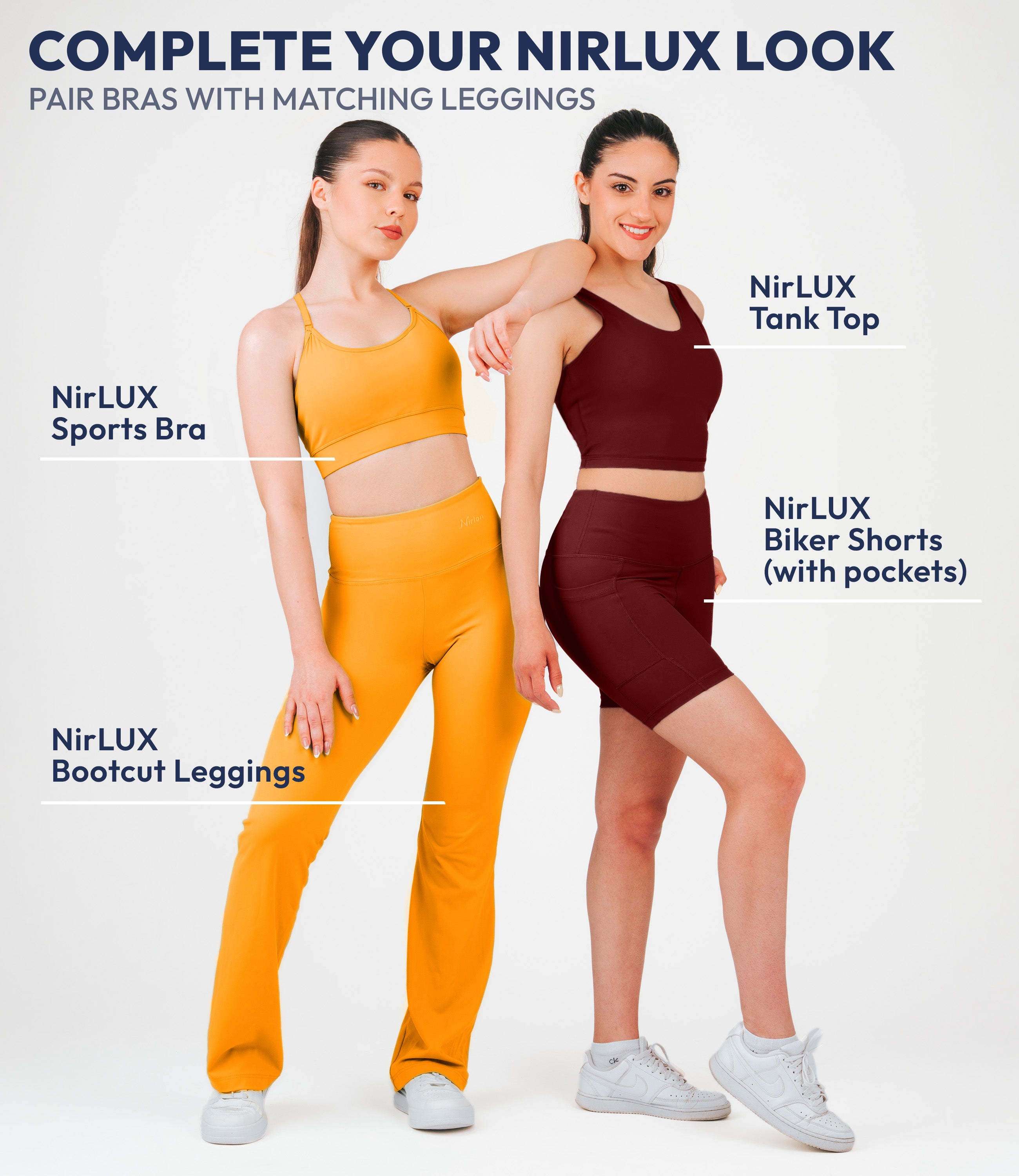 NirLUX™ U Back Sports Bra Longline Tank Top for Women