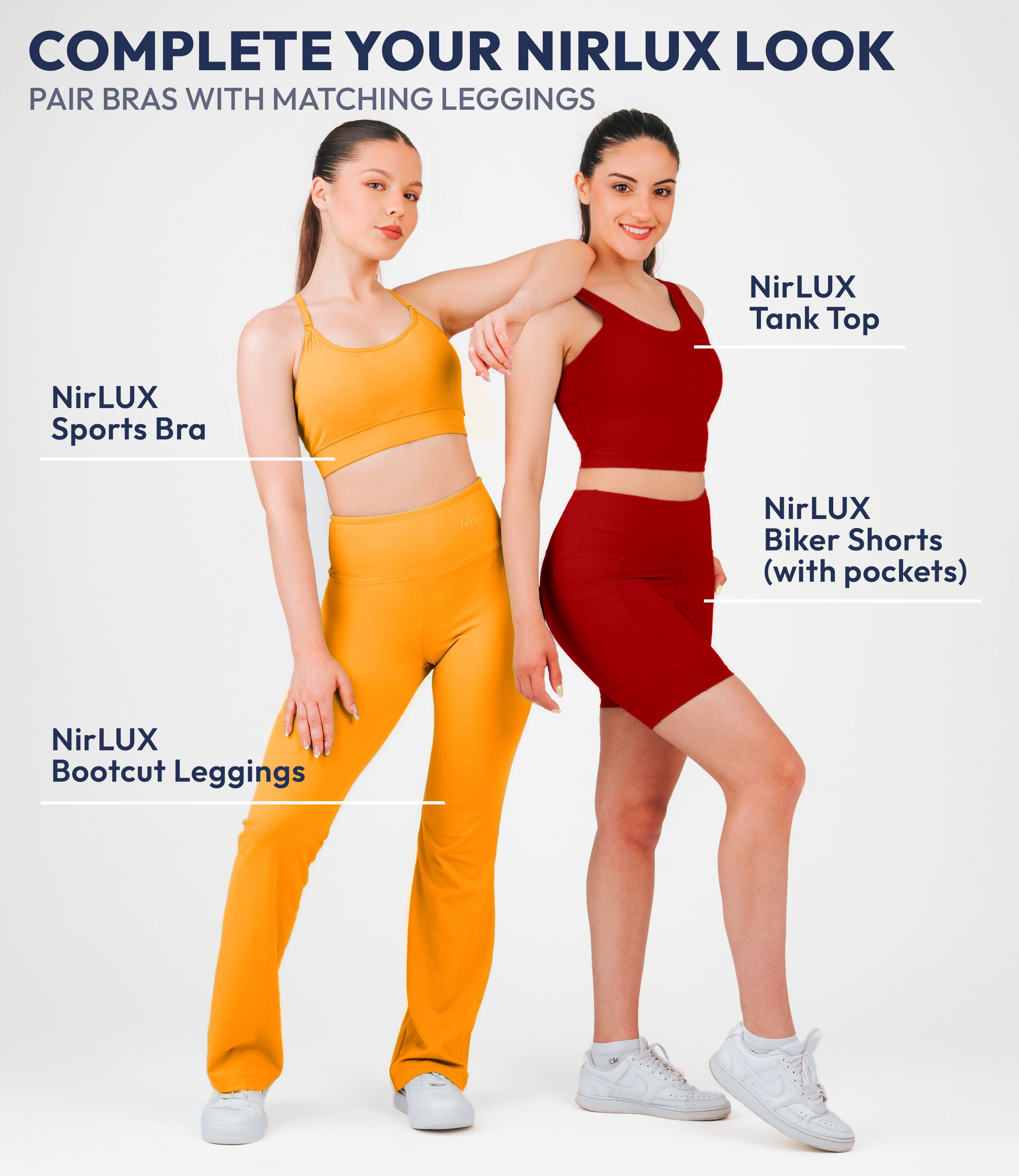 NirLUX™ U Back Sports Bra Longline Tank Top for Women
