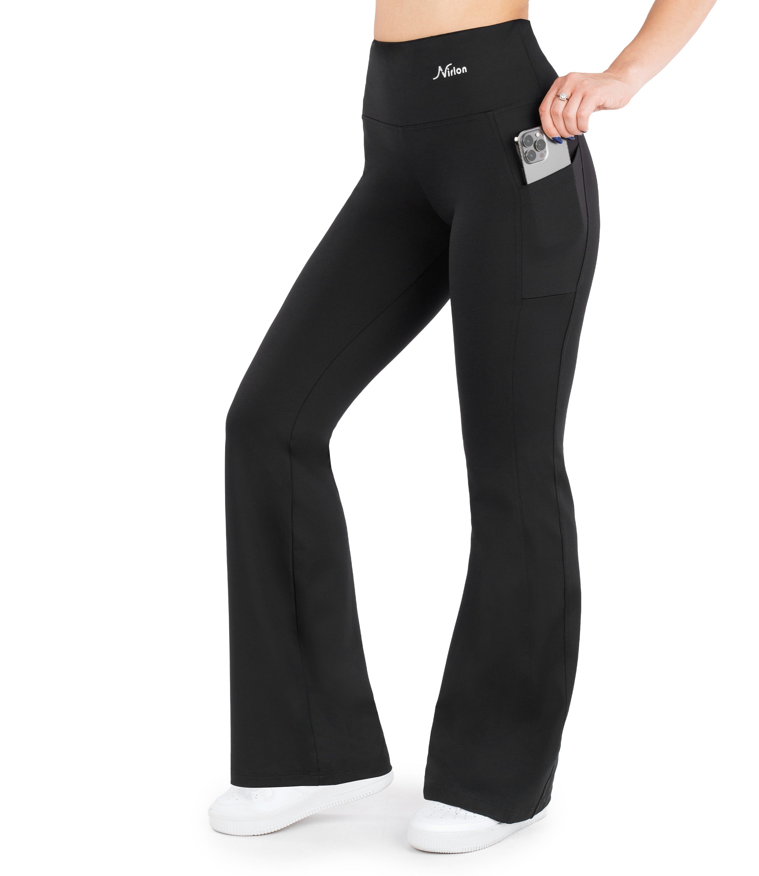High Waist Bootcut Leggings with Pockets for Women