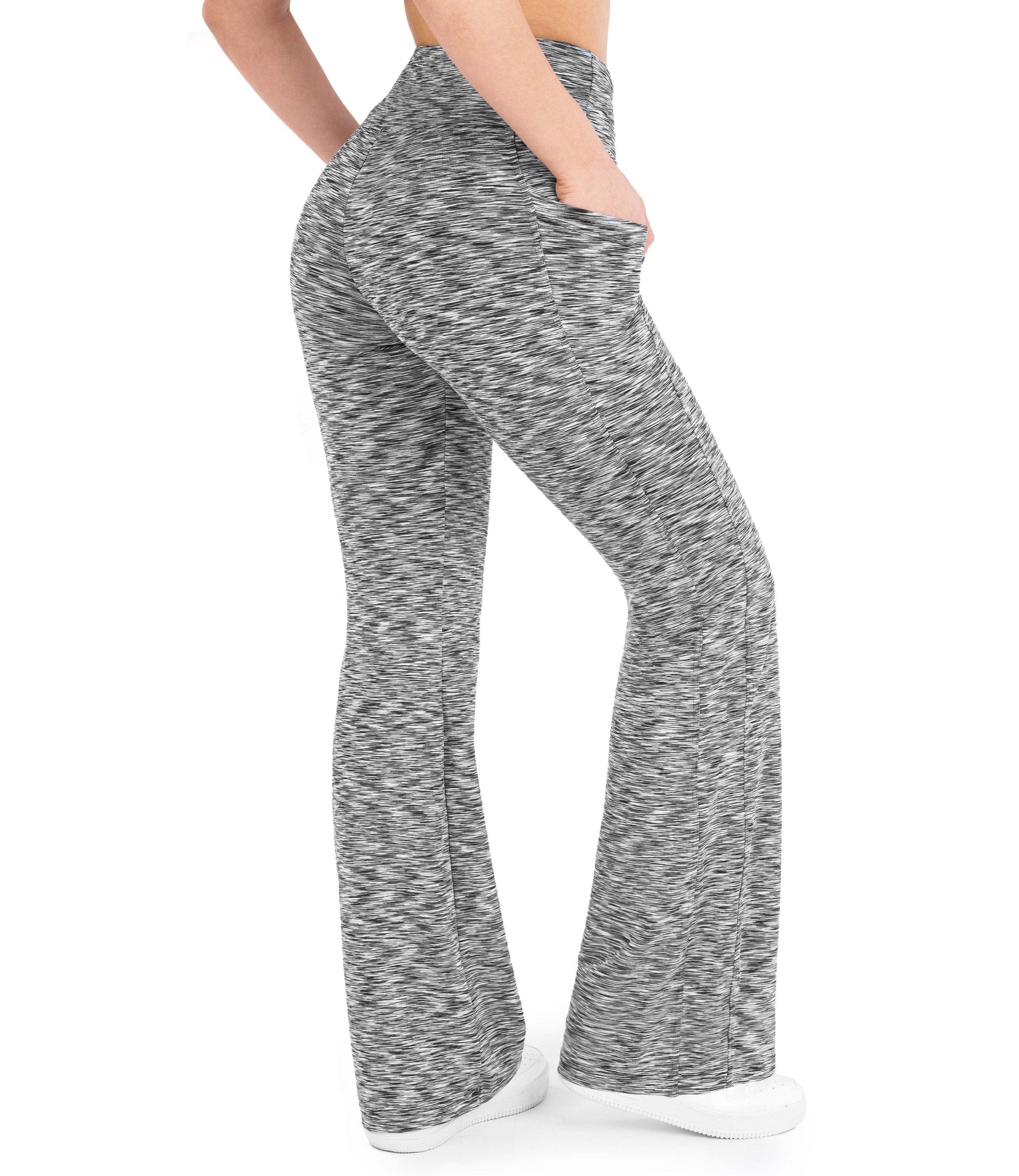 High Waist Bootcut Leggings with Pockets for Women