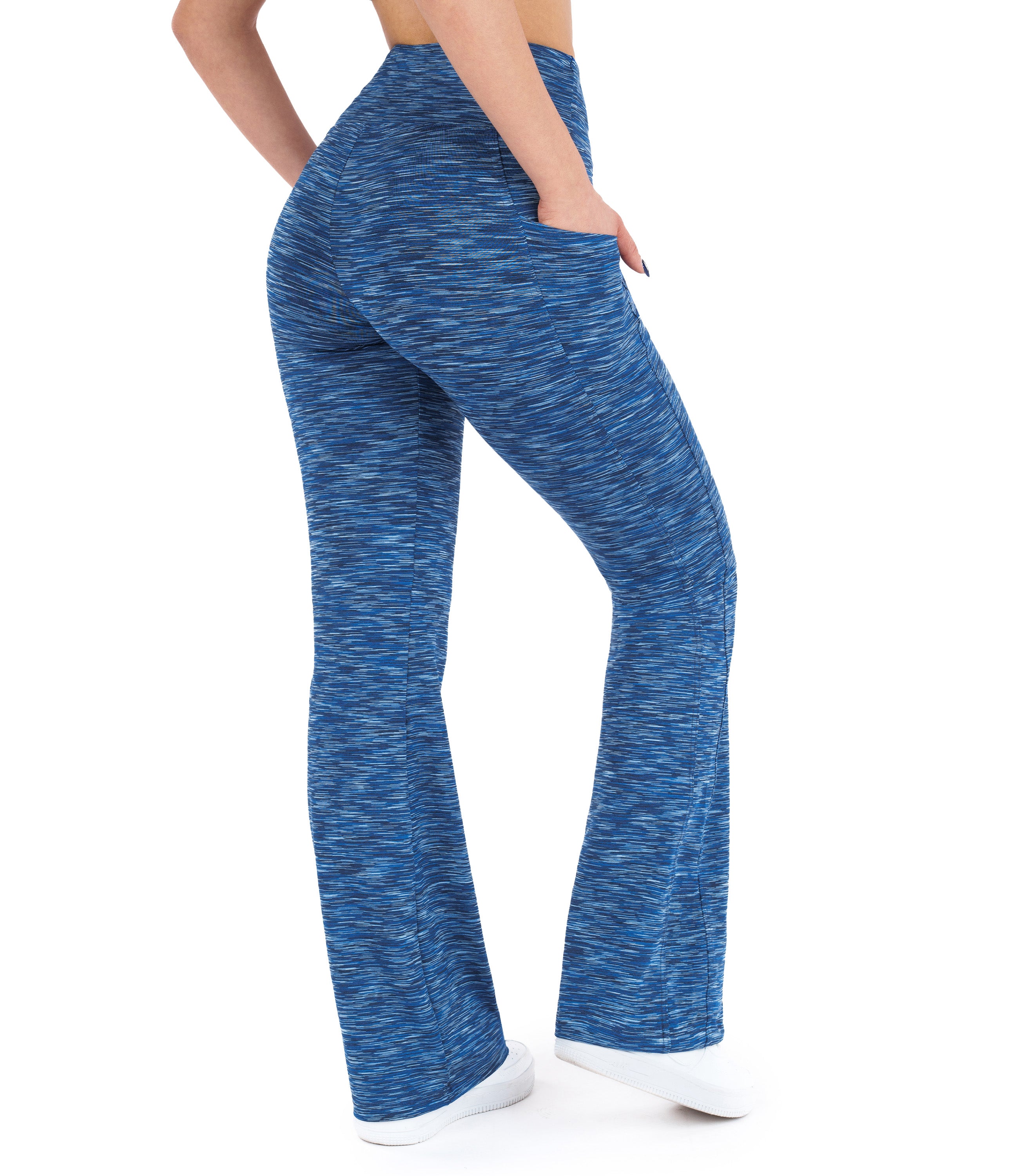 High Waist Bootcut Leggings with Pockets for Women