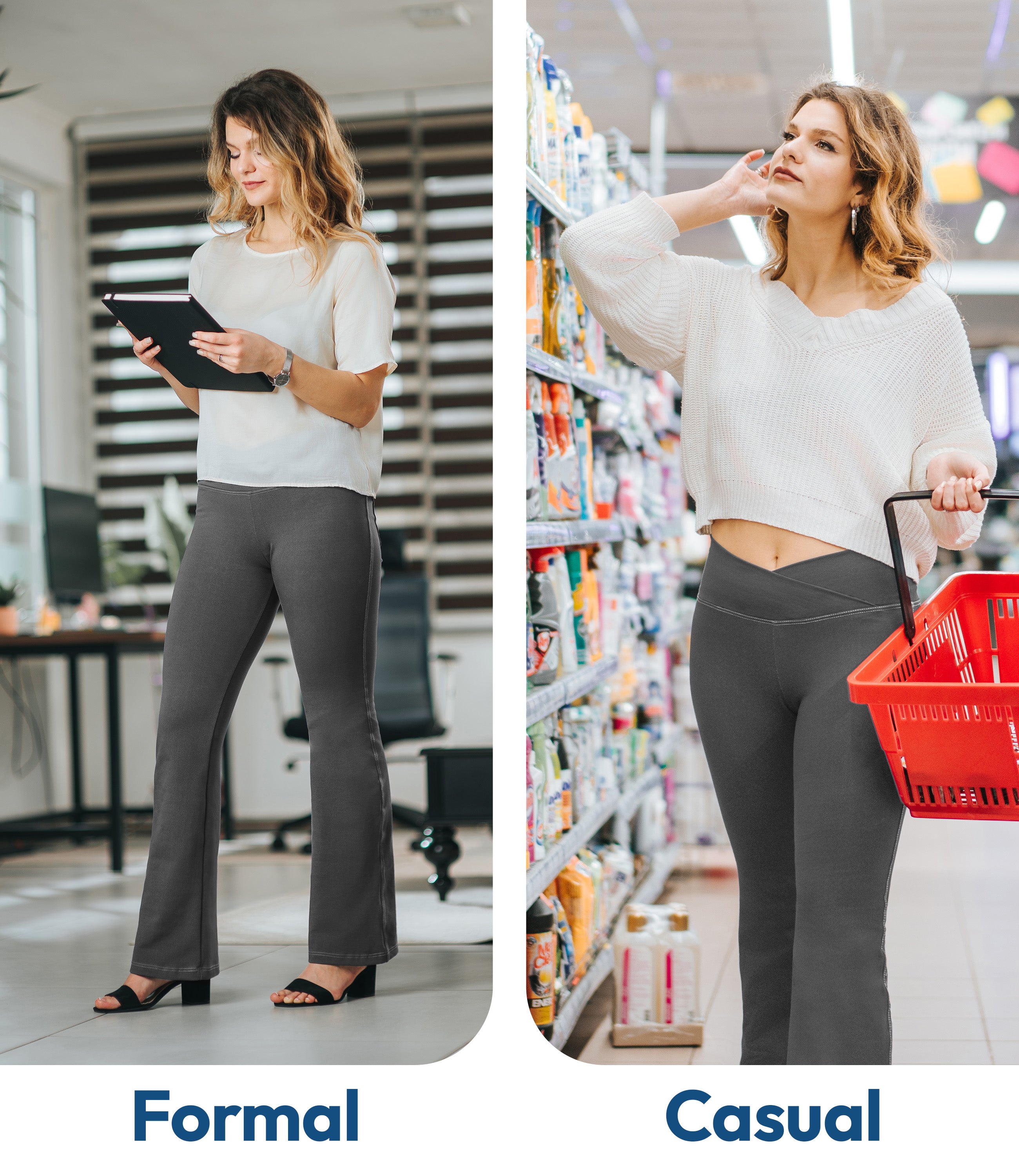 NirJEANS™ High Waist Crossover Bootcut Jeggings for Women