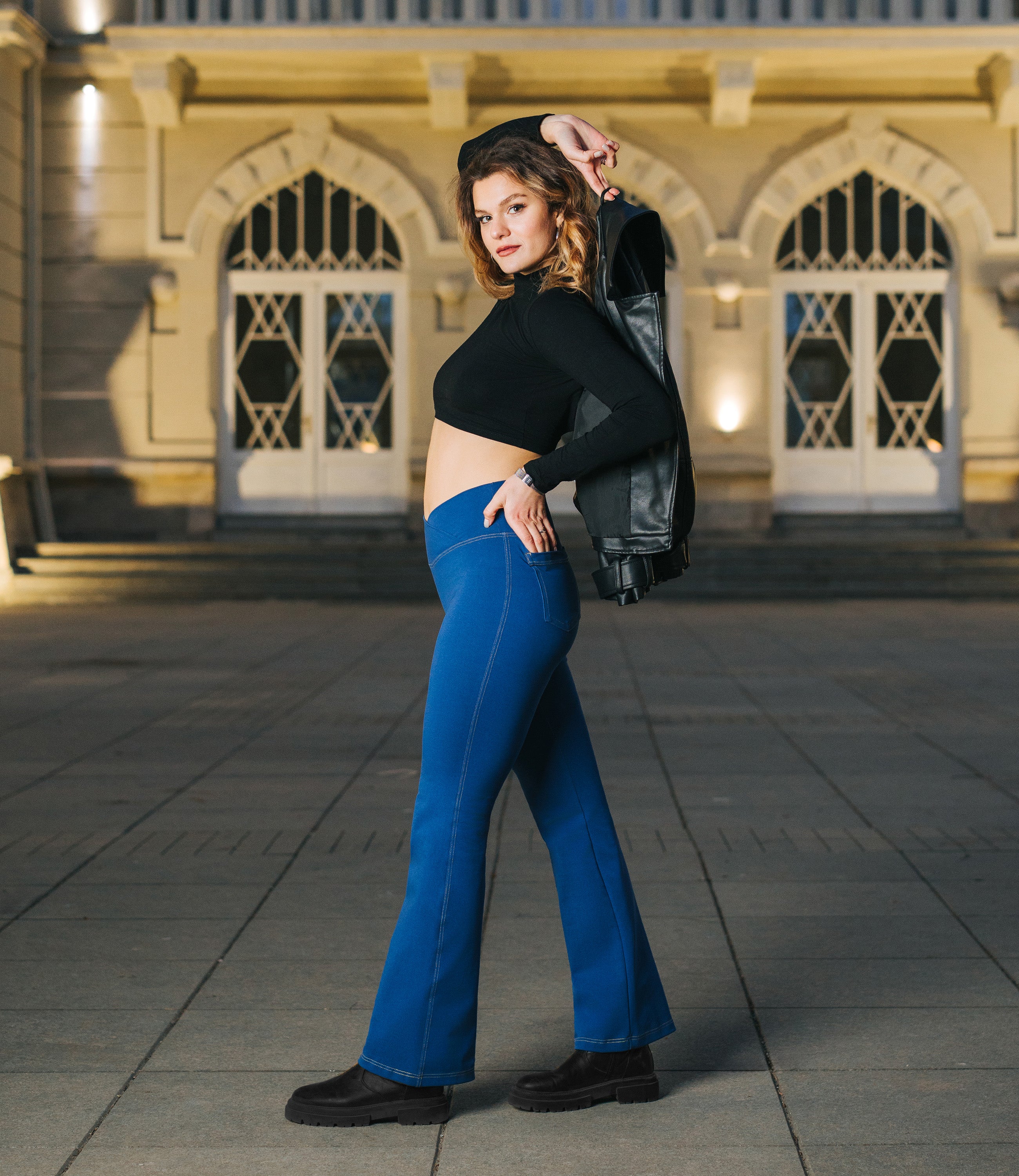 NirJEANS™ High Waist Crossover Bootcut Jeggings for Women