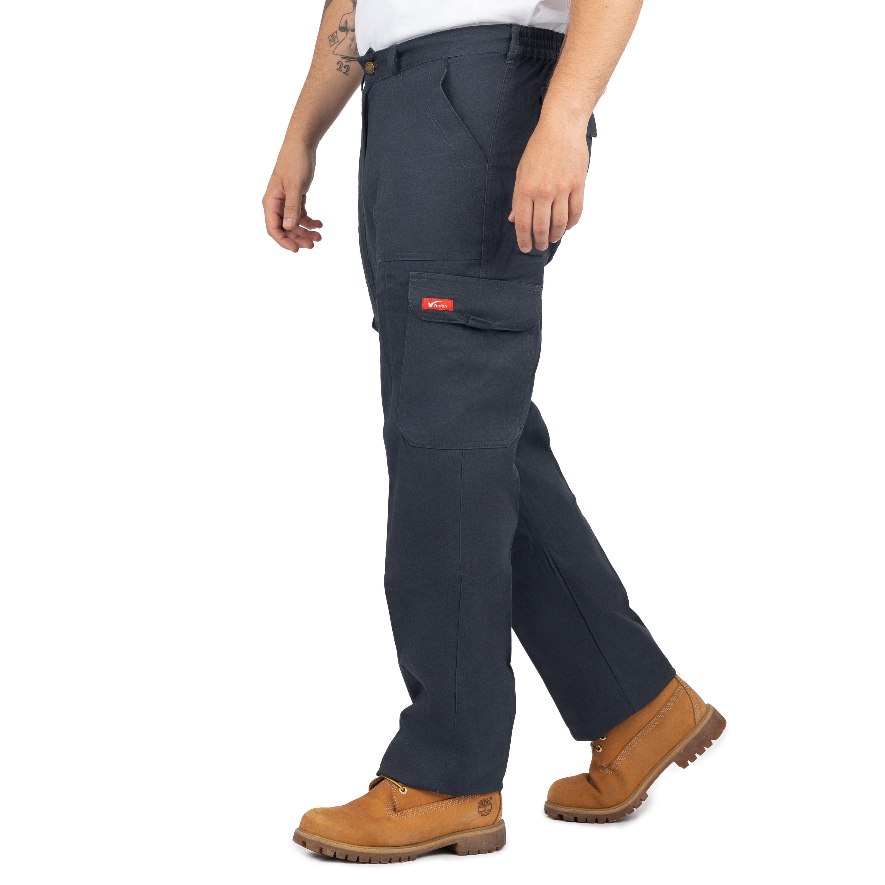 Men’s 6-Pocket Cargo Pants with Elastic Back