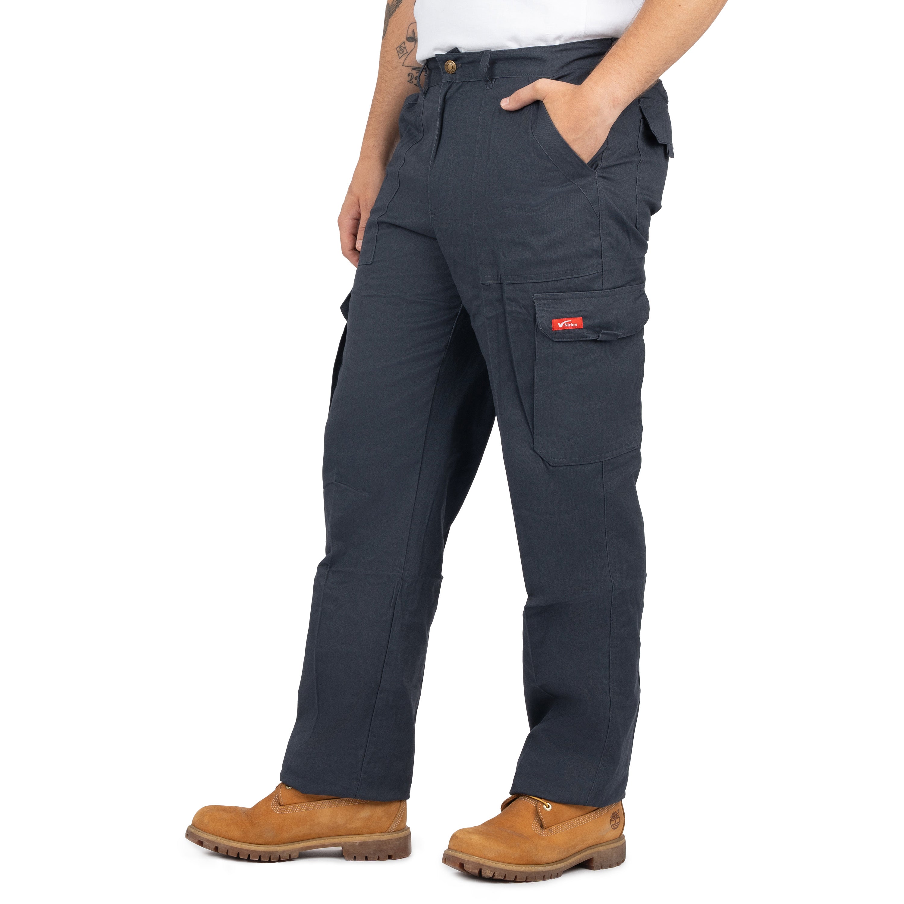 Men’s 6-Pocket Cargo Pants with Elastic Back