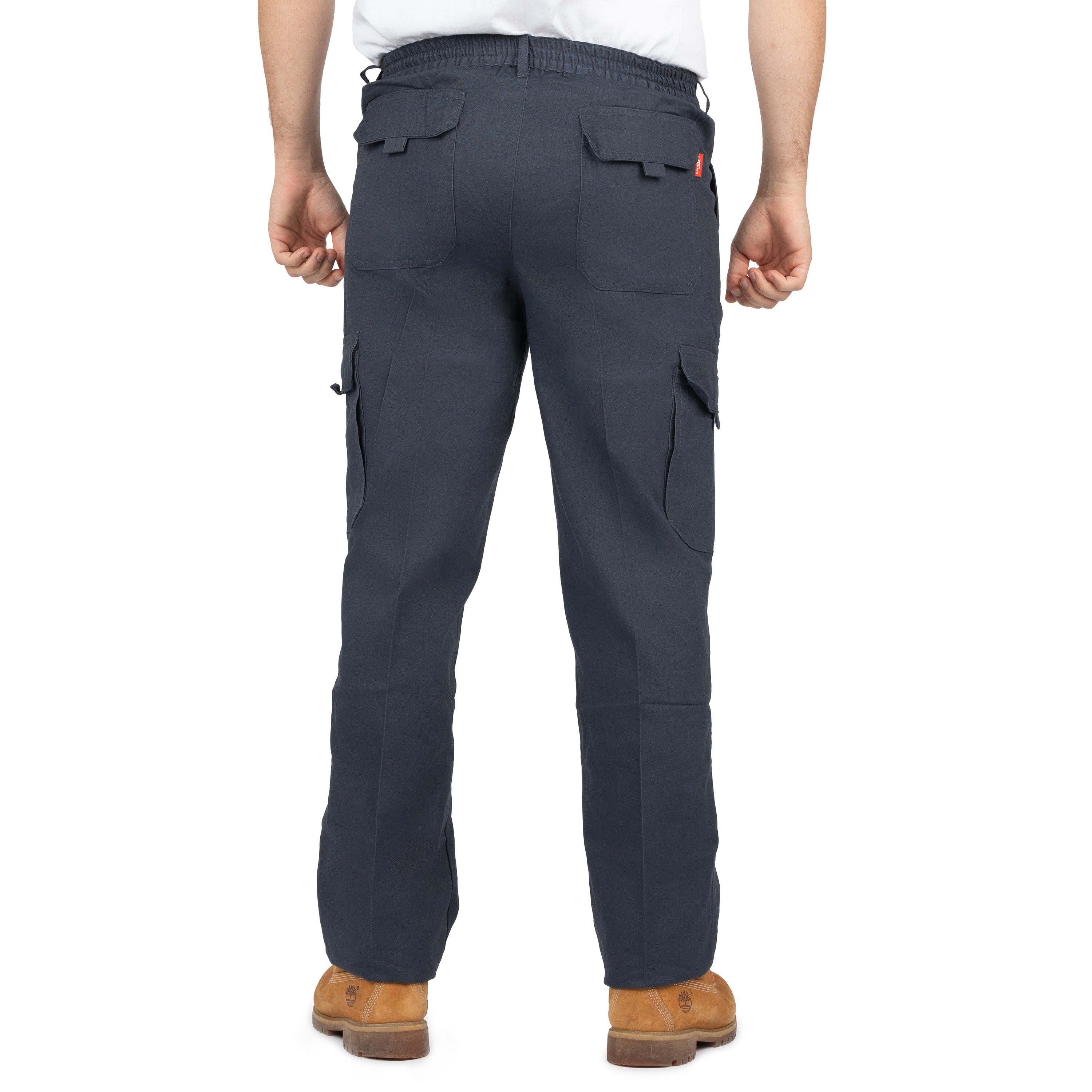 Men’s 6-Pocket Cargo Pants with Elastic Back