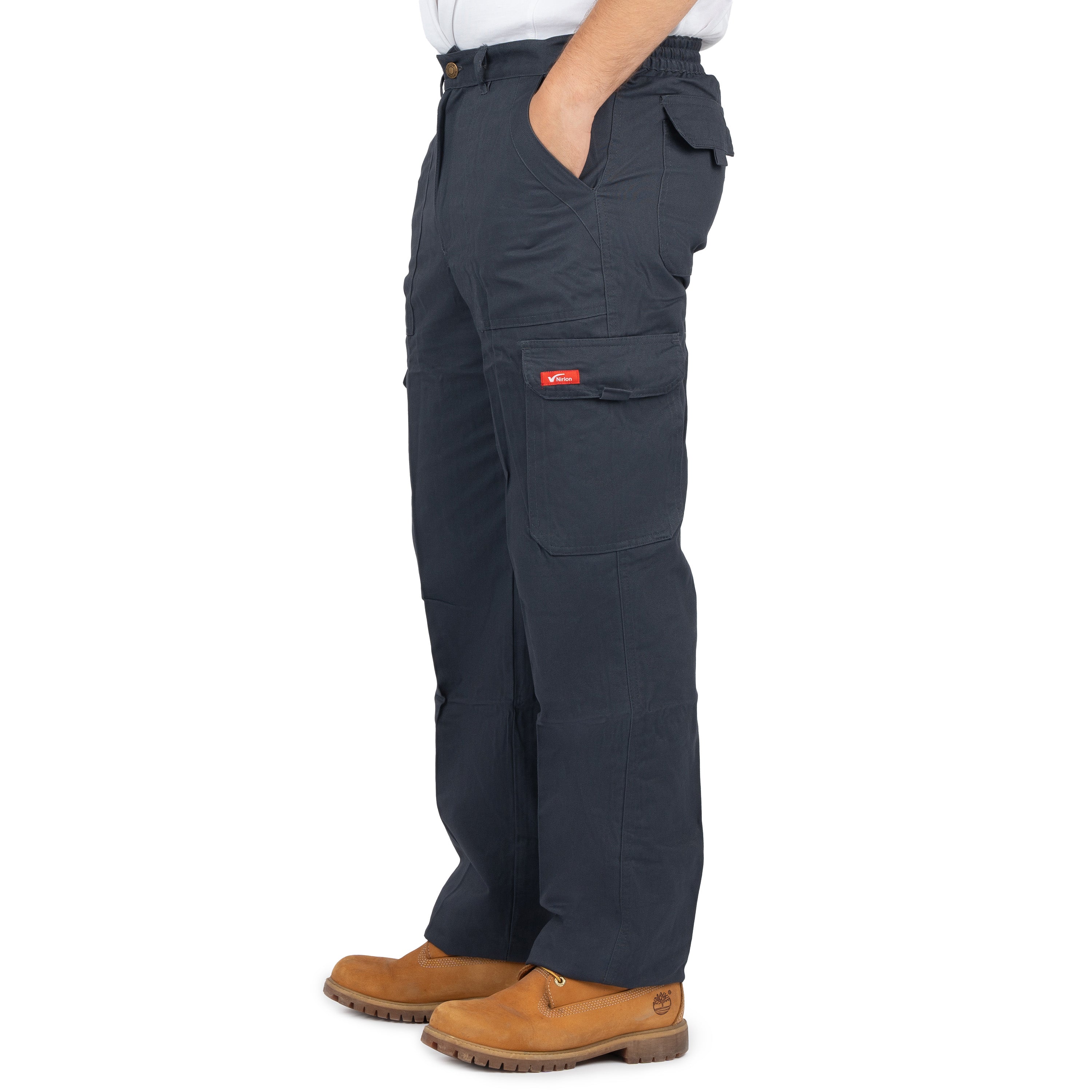 Men’s 6-Pocket Cargo Pants with Elastic Back