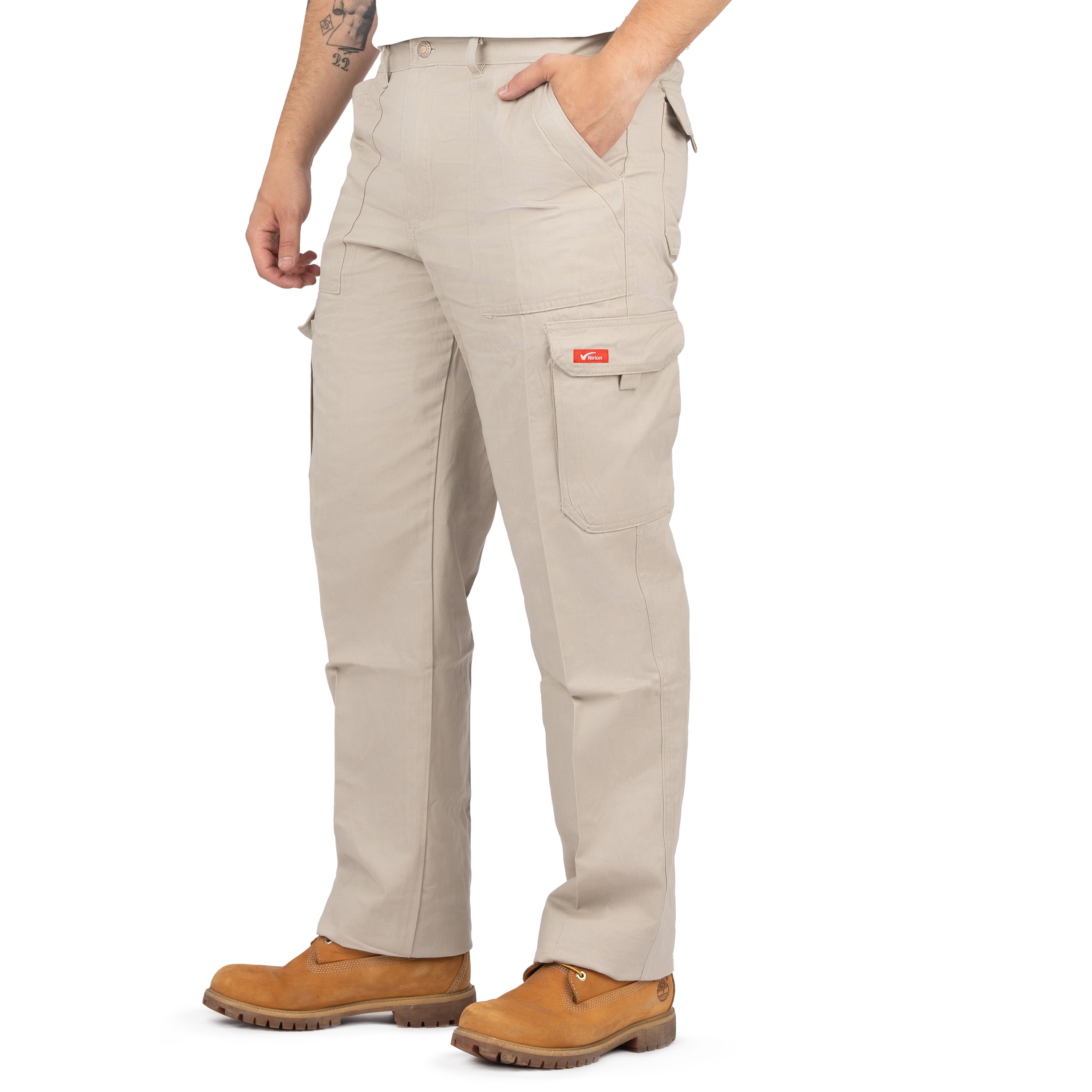 Men’s 6-Pocket Cargo Pants with Elastic Back