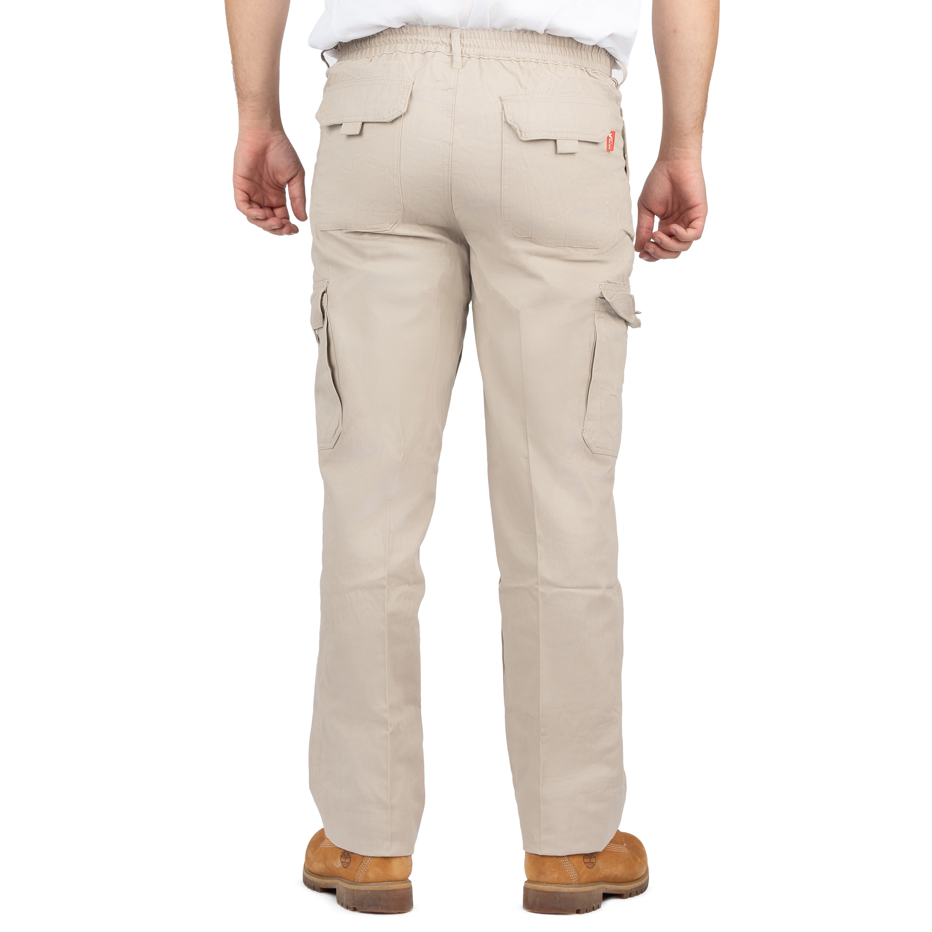 Men’s 6-Pocket Cargo Pants with Elastic Back