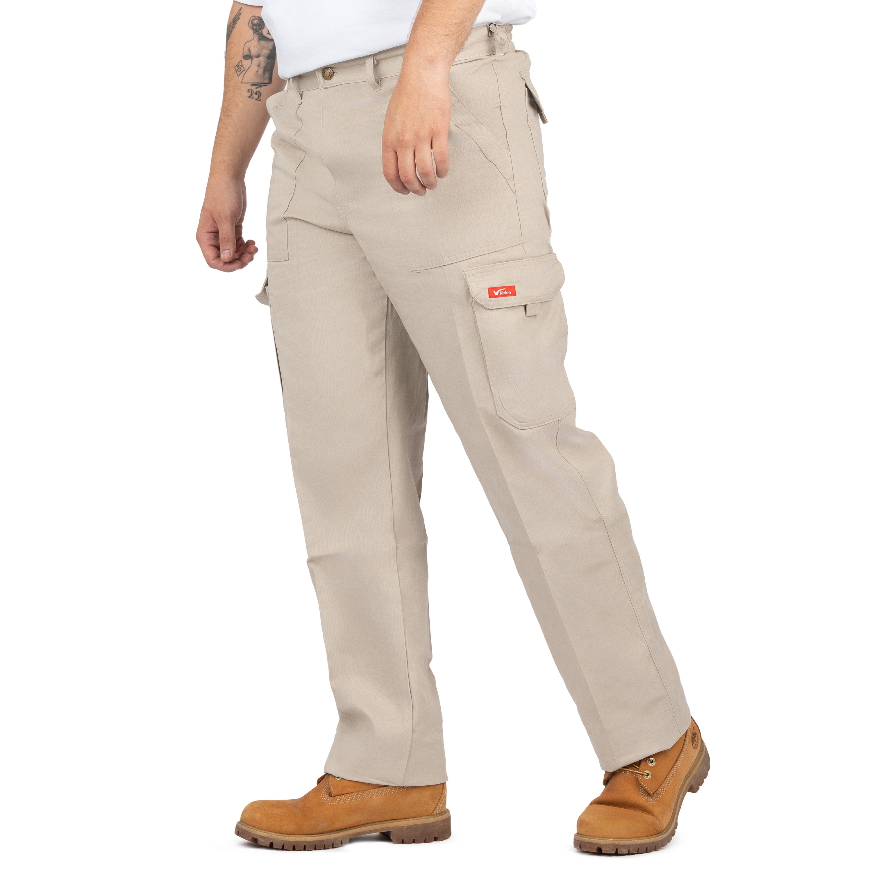 Men’s 6-Pocket Cargo Pants with Elastic Back