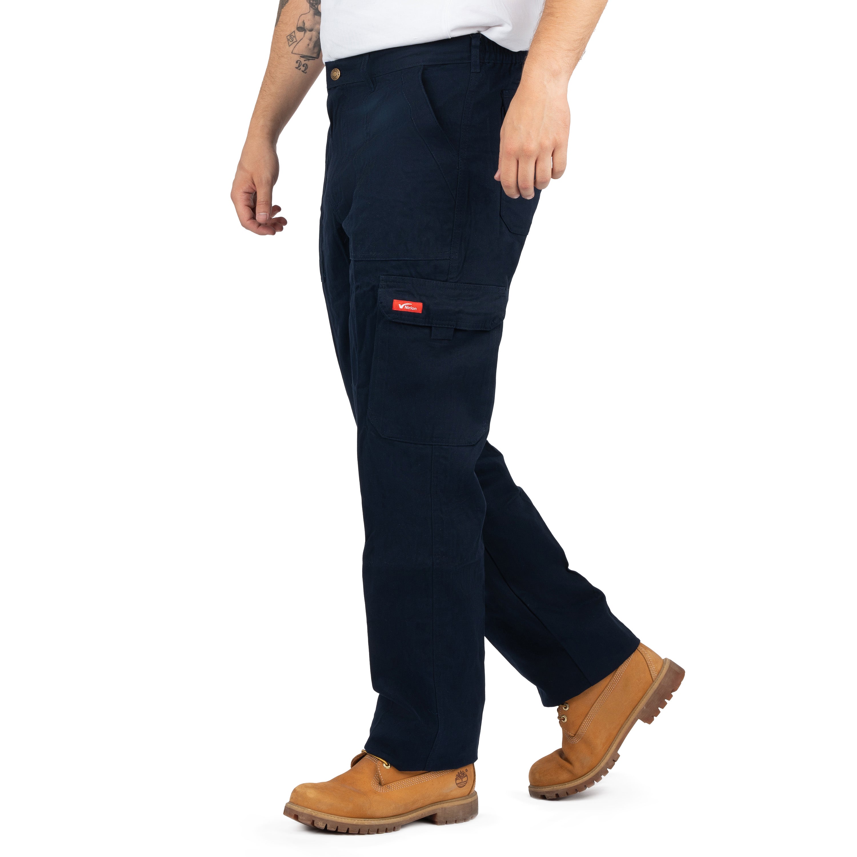 Men’s 6-Pocket Cargo Pants with Elastic Back