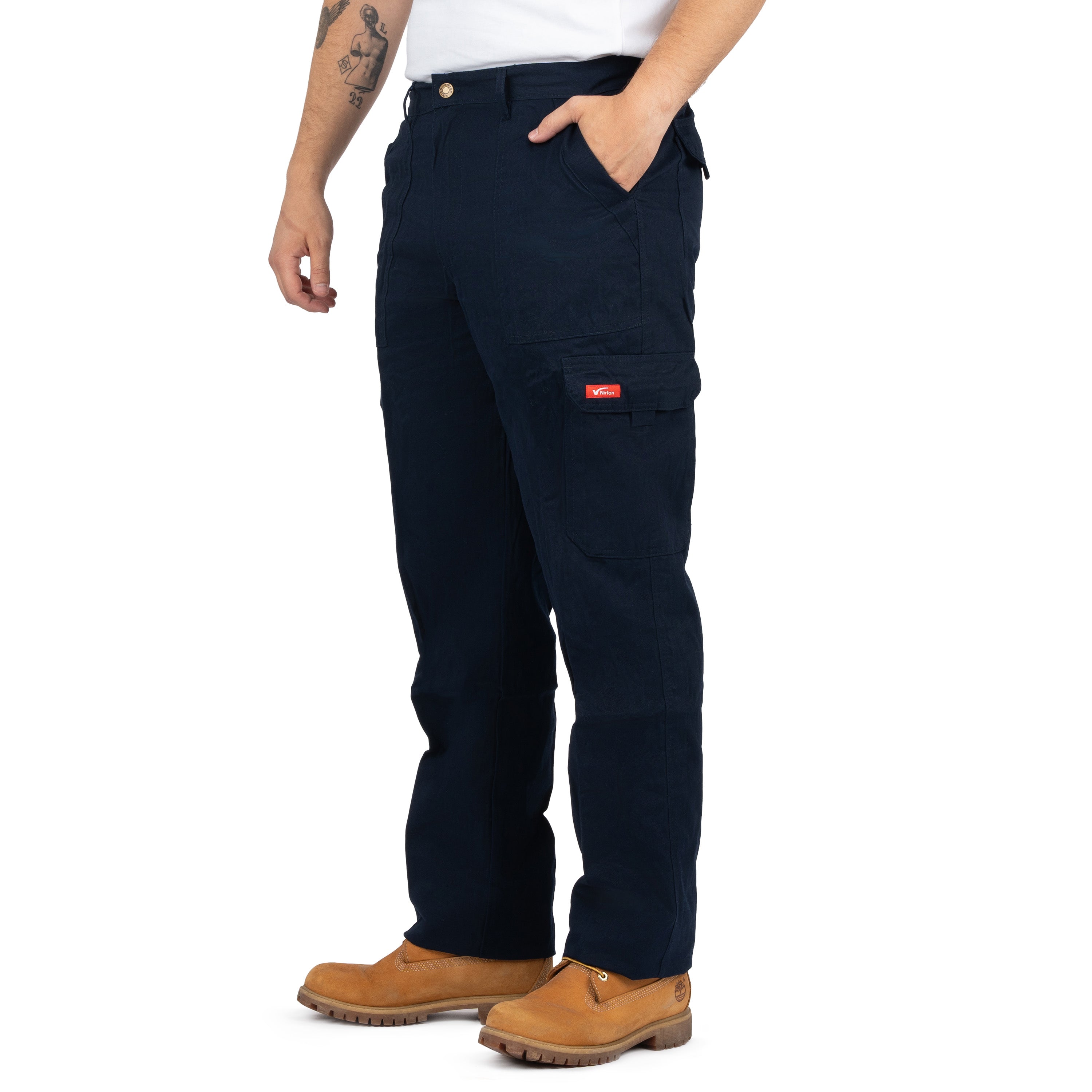 Men’s 6-Pocket Cargo Pants with Elastic Back