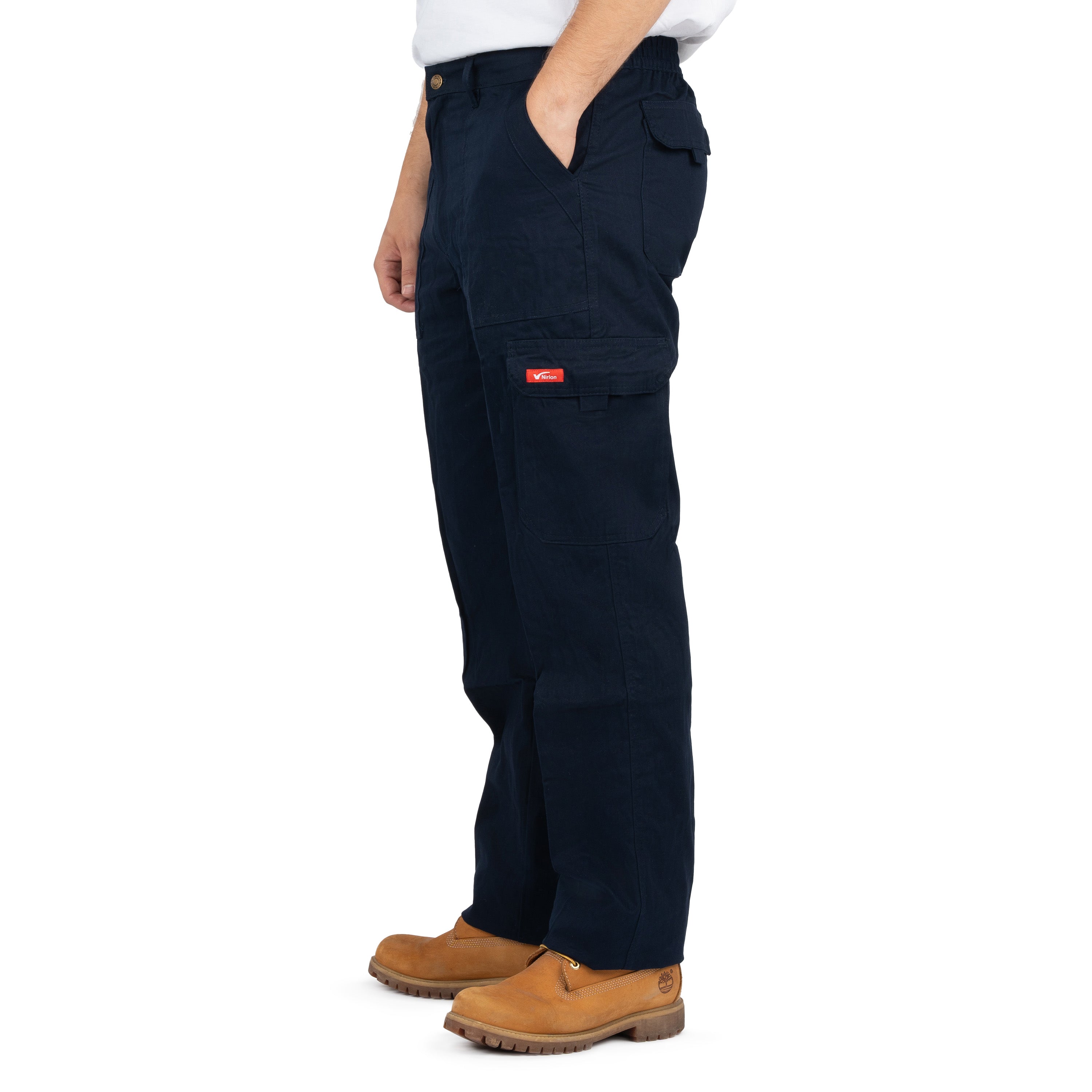 Men’s 6-Pocket Cargo Pants with Elastic Back