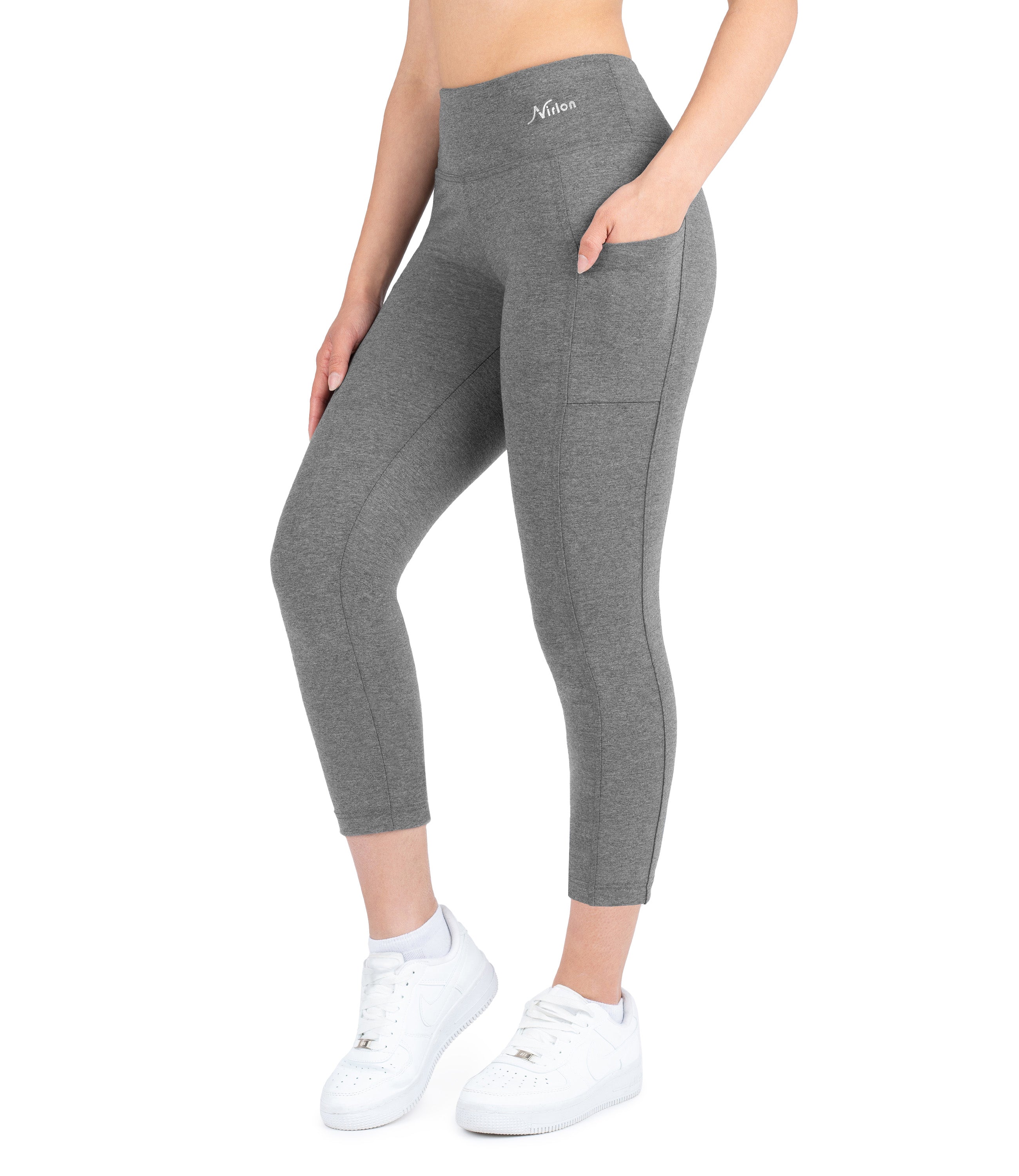 טייץ 7/8 בגזרה גבוהה עם כיסים לנשים CottoNIR™