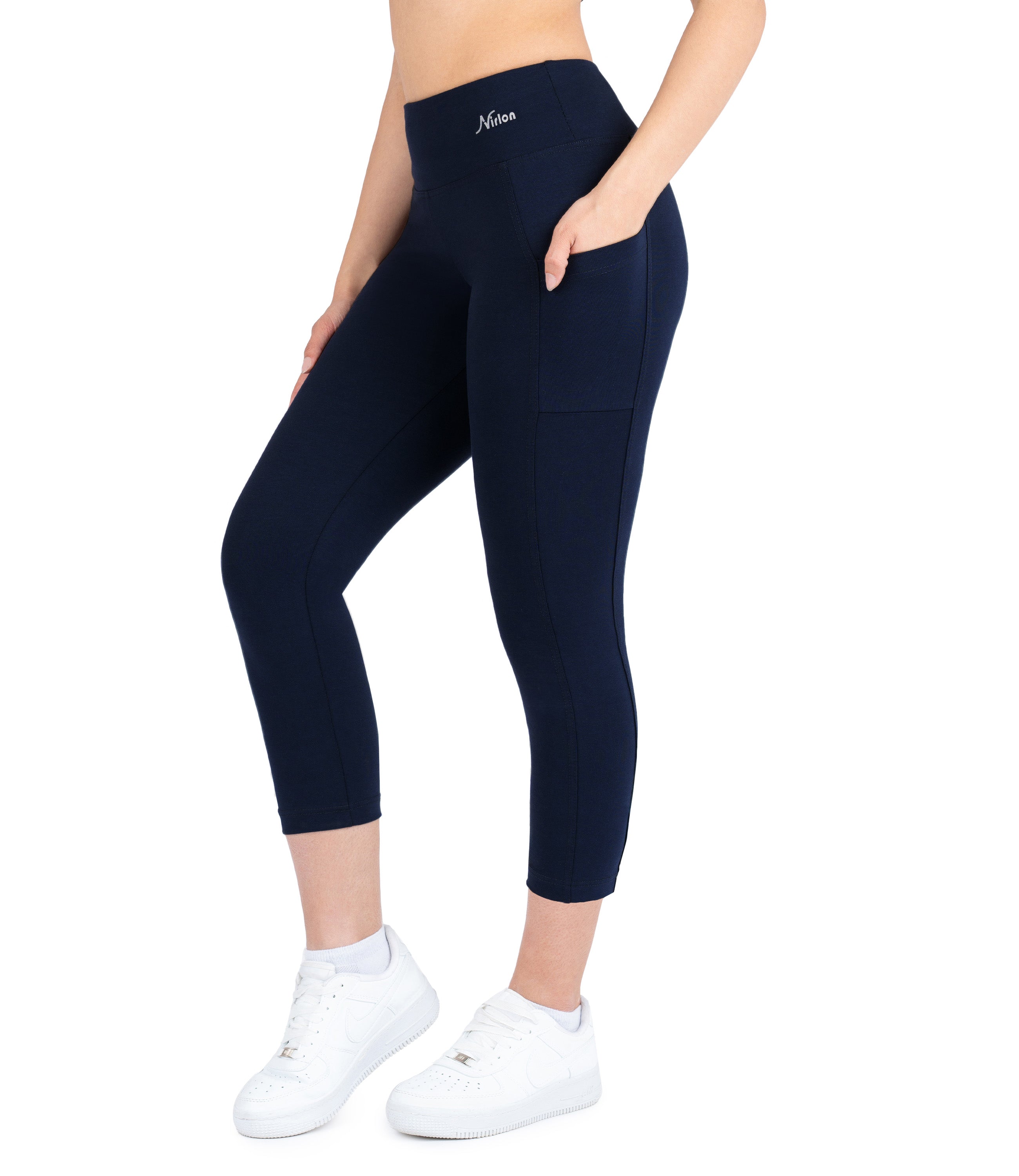 טייץ 7/8 בגזרה גבוהה עם כיסים לנשים CottoNIR™