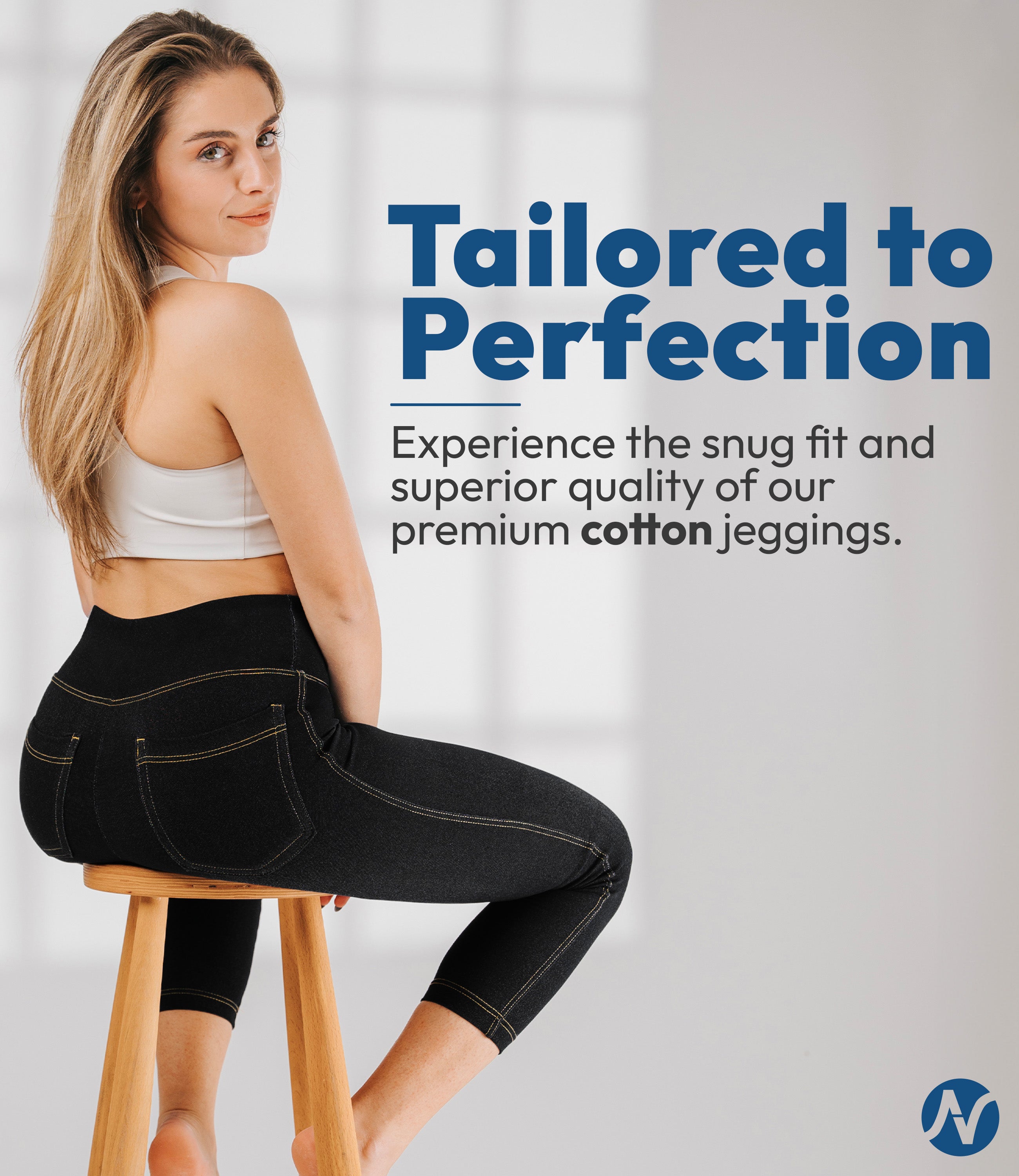 7/8 דנים-לוק Jeggings