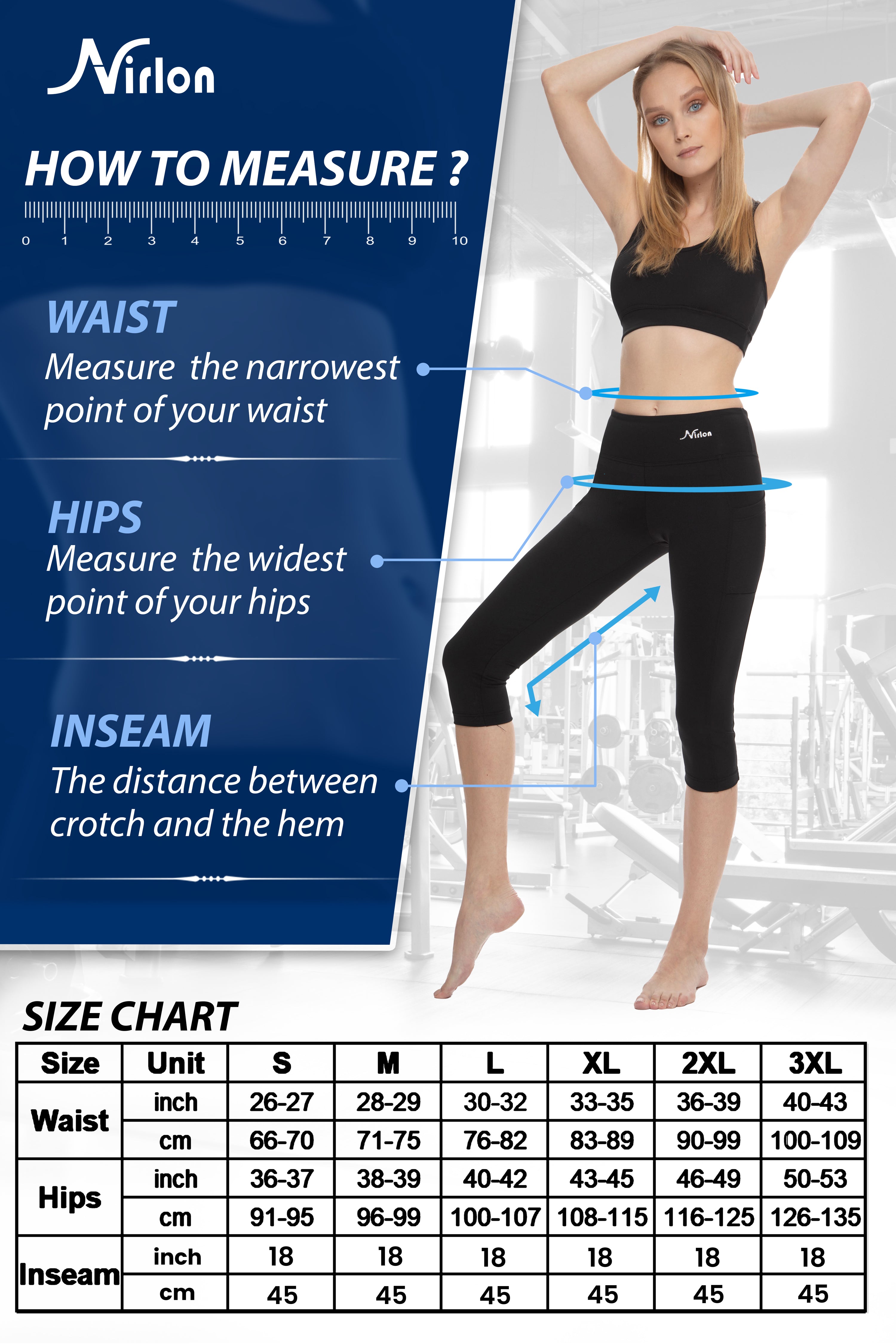 3/4 Length Leggings with Pockets