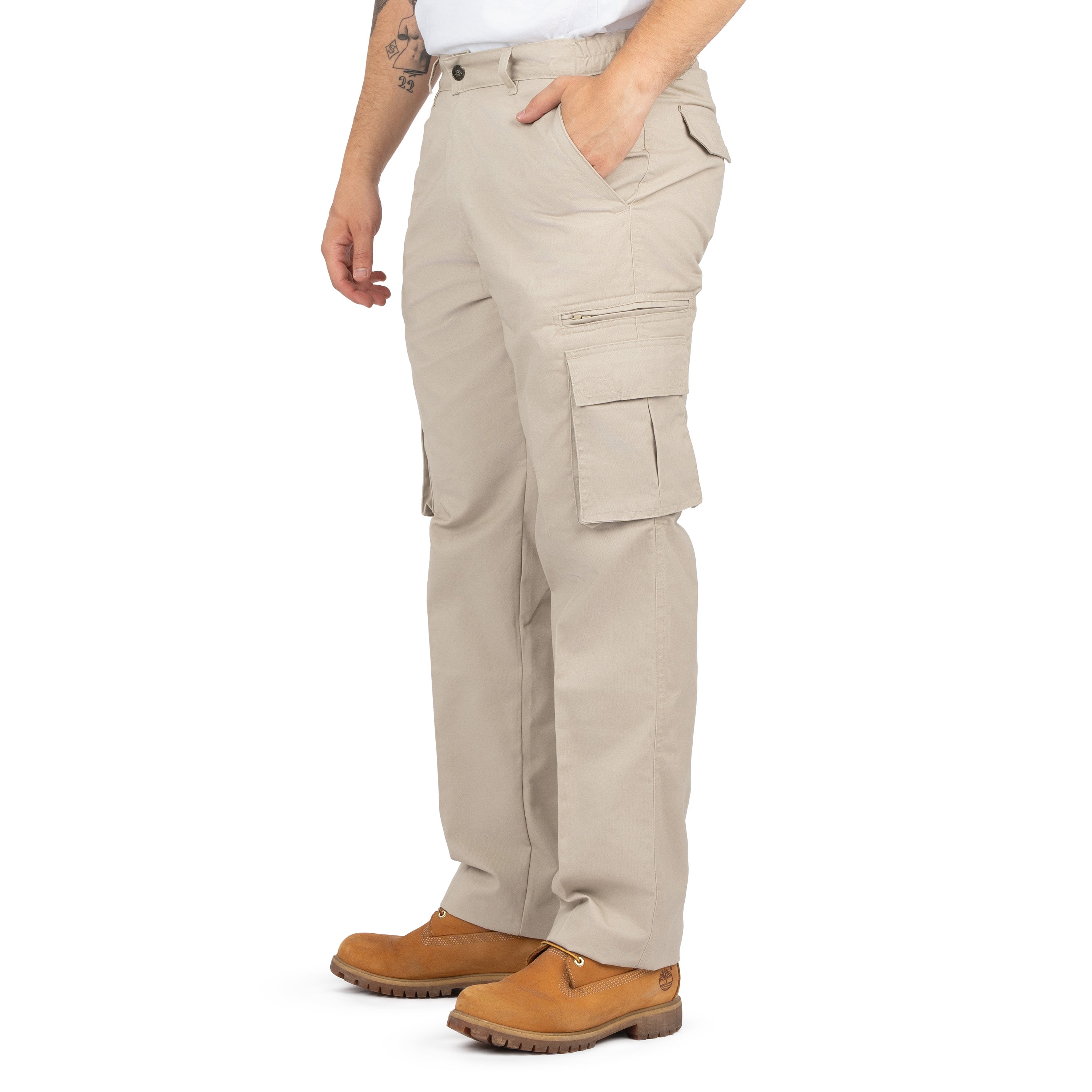 Cargo Pants with 8 Pockets and Belt