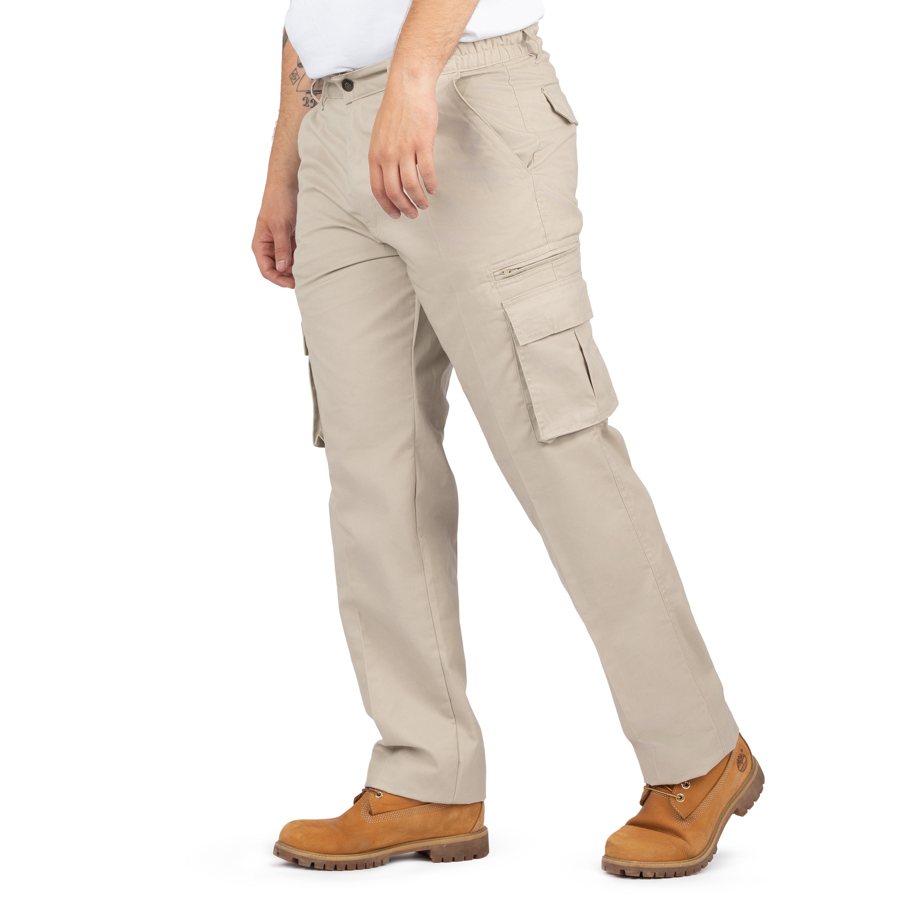 Cargo Pants with 8 Pockets and Belt