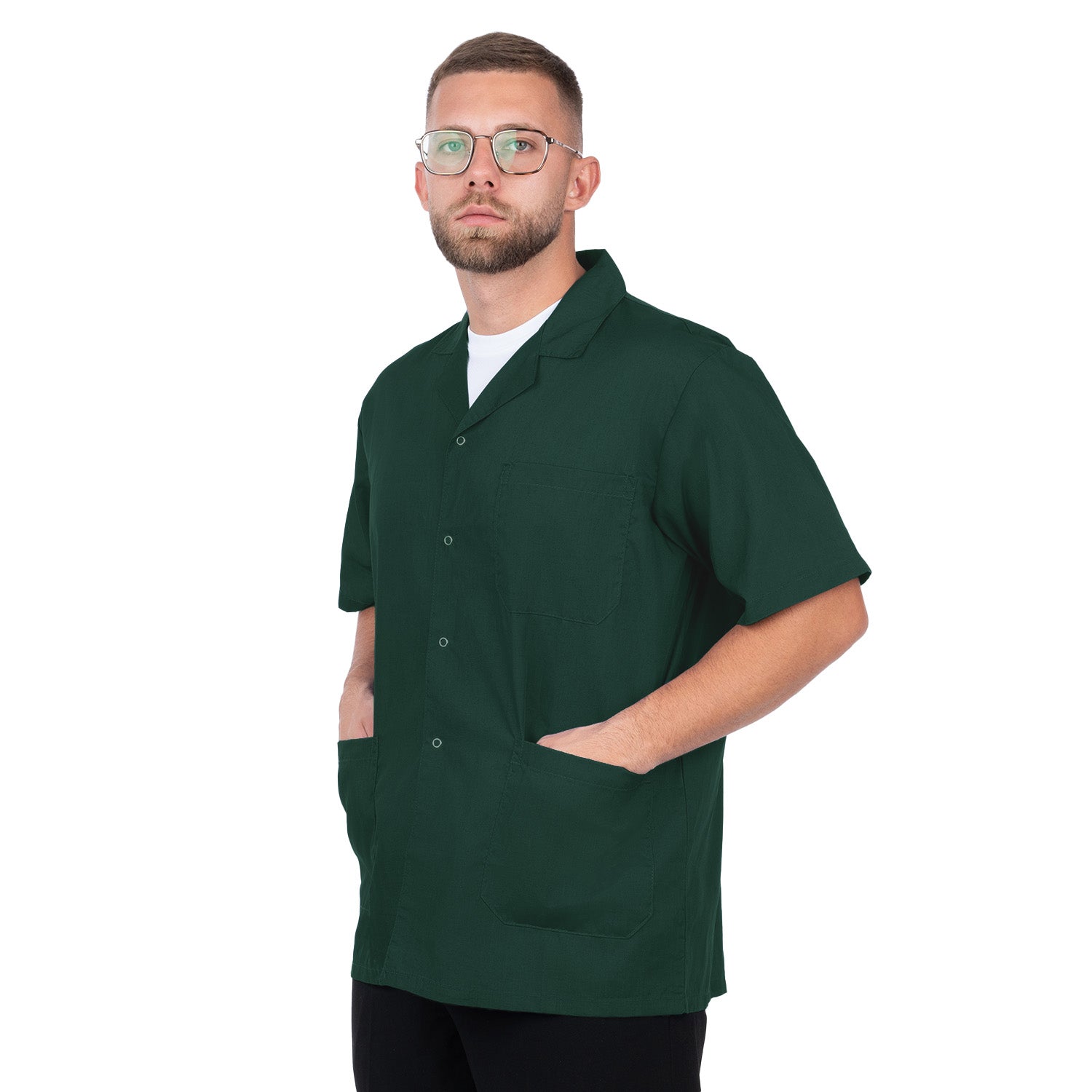 Short Sleeve Lab Coat