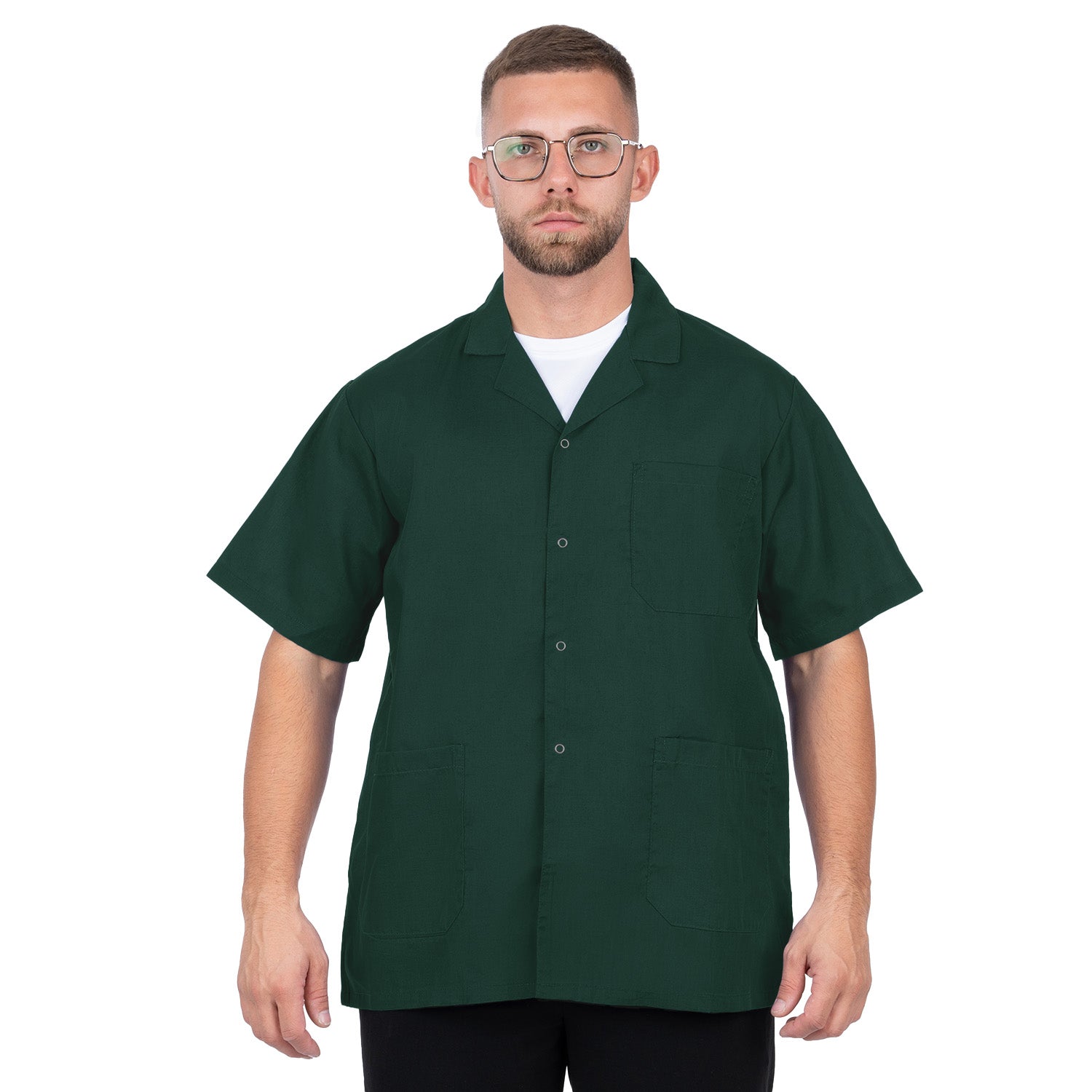 Short Sleeve Lab Coat