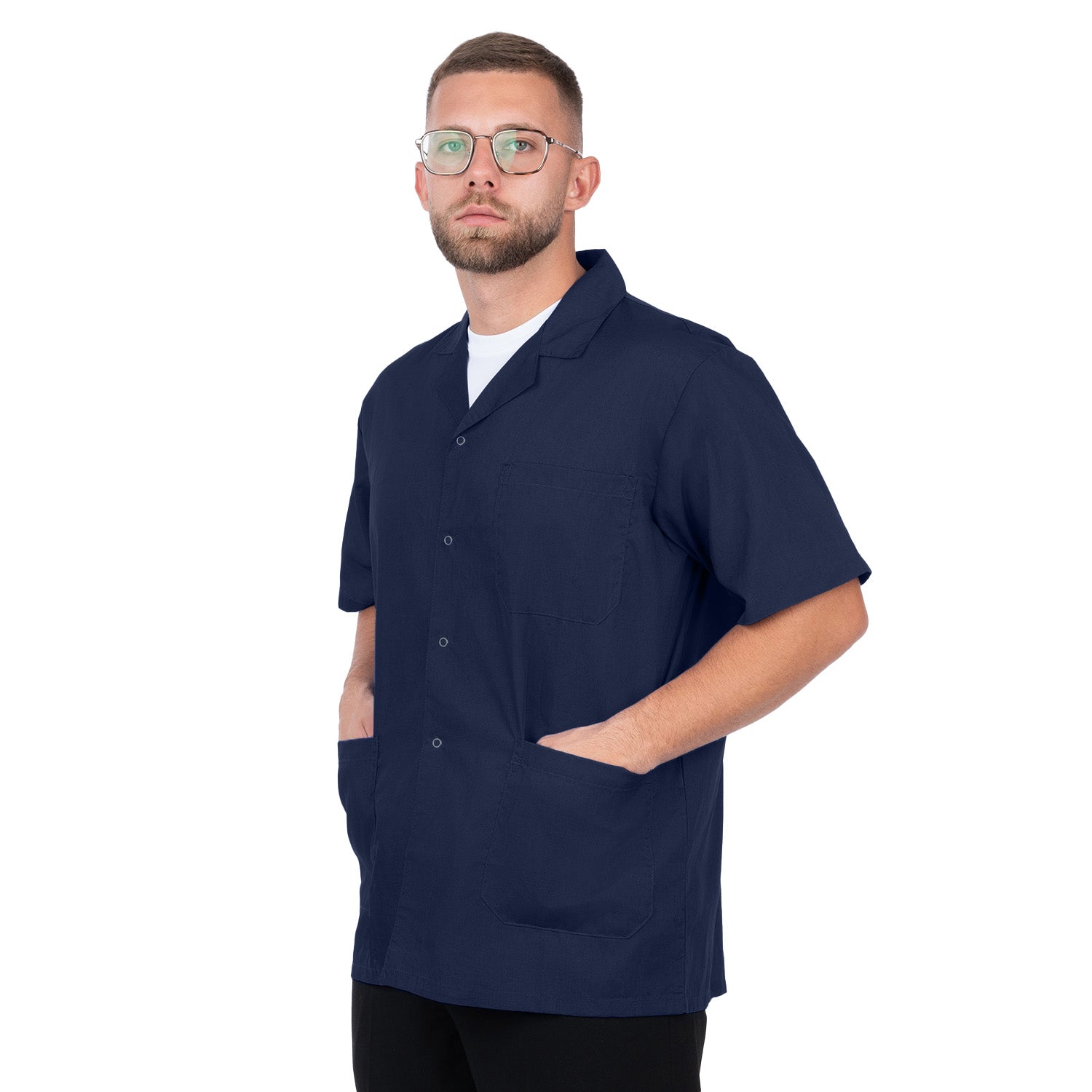 Short Sleeve Lab Coat