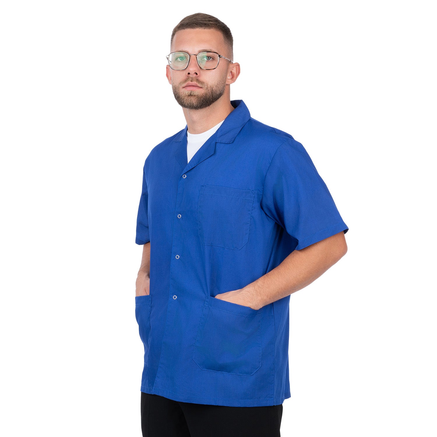 Short Sleeve Lab Coat