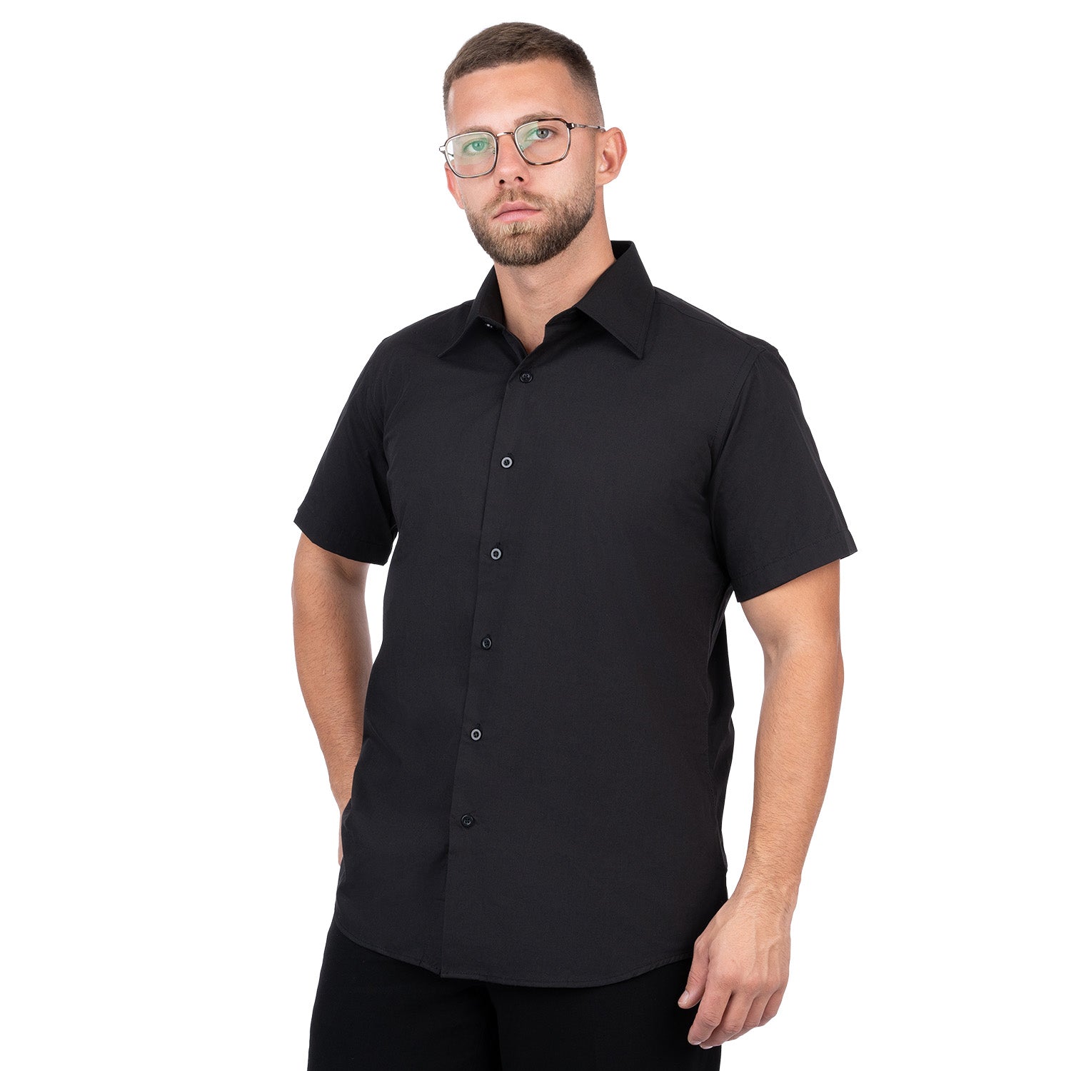 Short Sleeve Dyolen Cotton Shirt