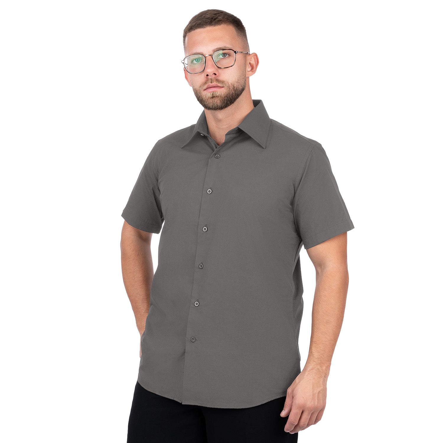 Short Sleeve Dyolen Cotton Shirt