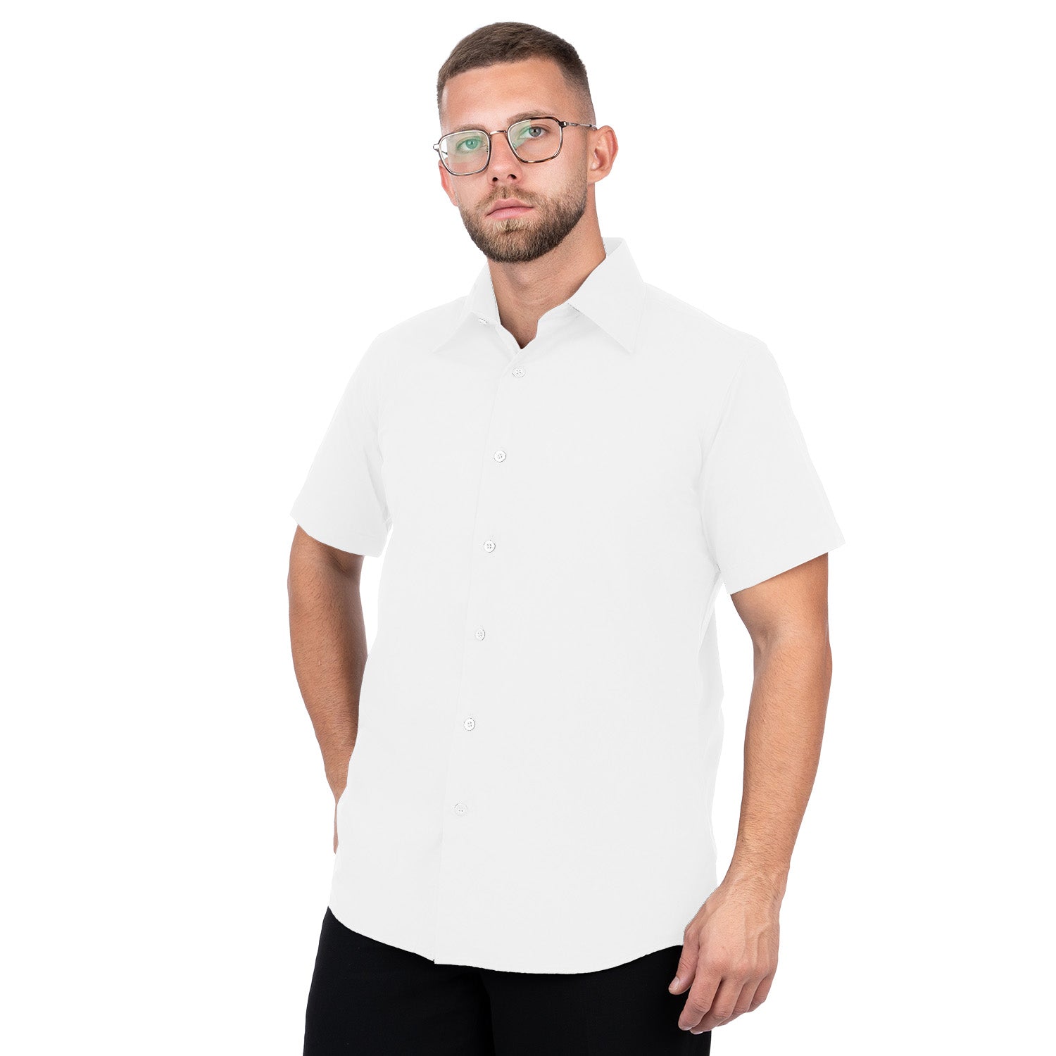 Short Sleeve Dyolen Cotton Shirt