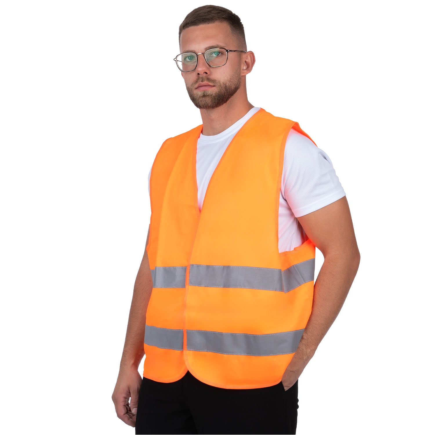 High-Visibility Reflective Vehicle Vest 2 Stripes