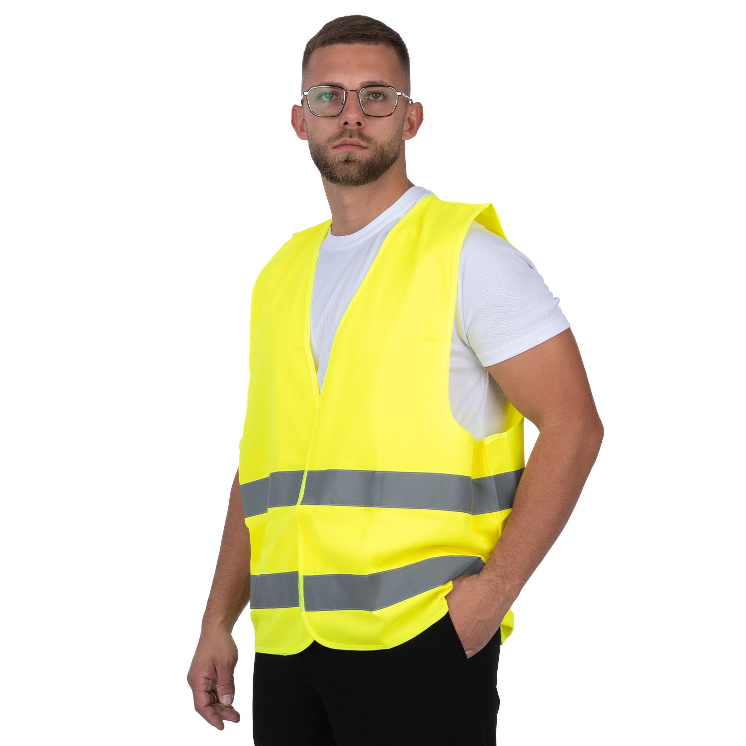 High-Visibility Reflective Vehicle Vest 2 Stripes