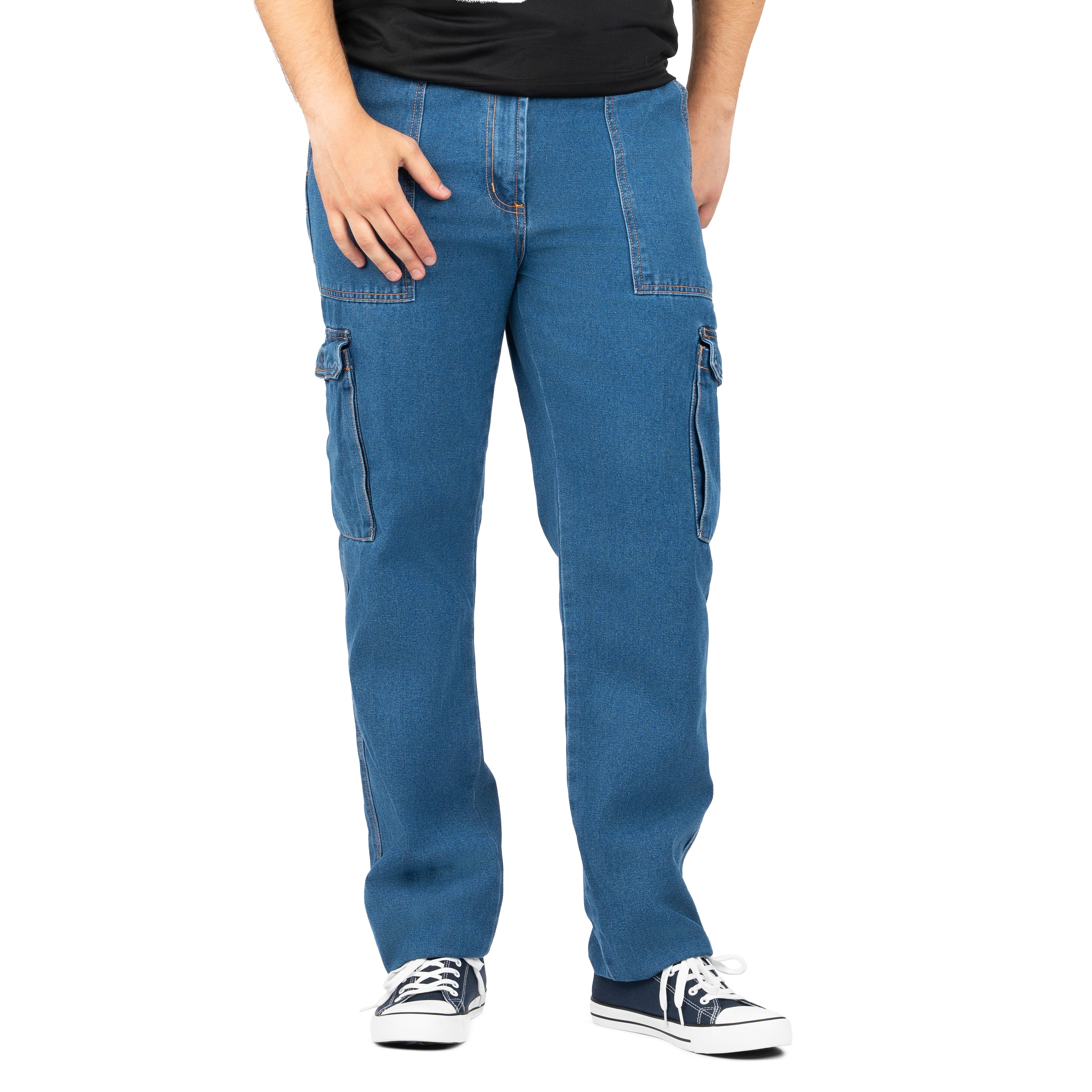 Men's 6-Pocket Denim Cargo Pants