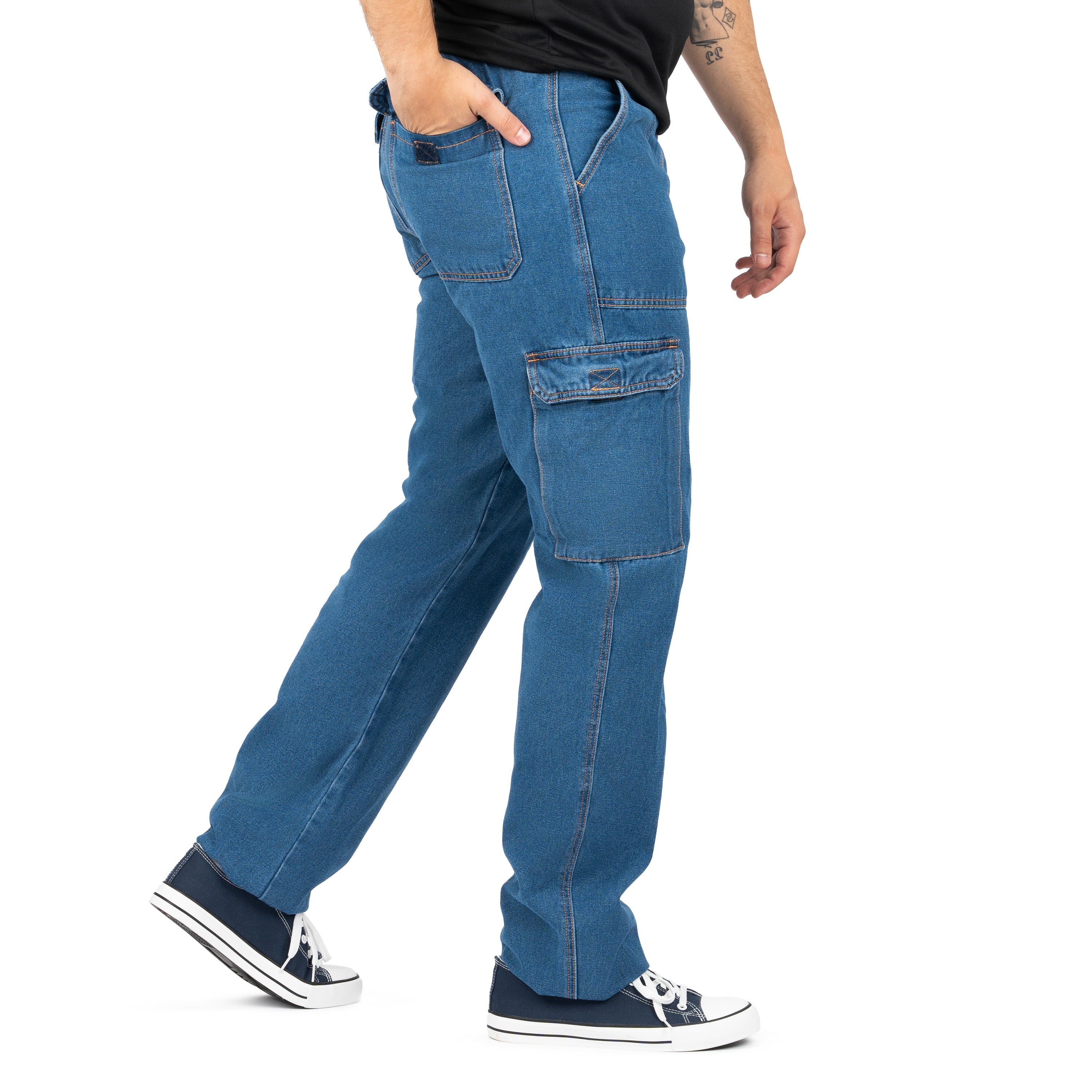 Men's 6-Pocket Denim Cargo Pants