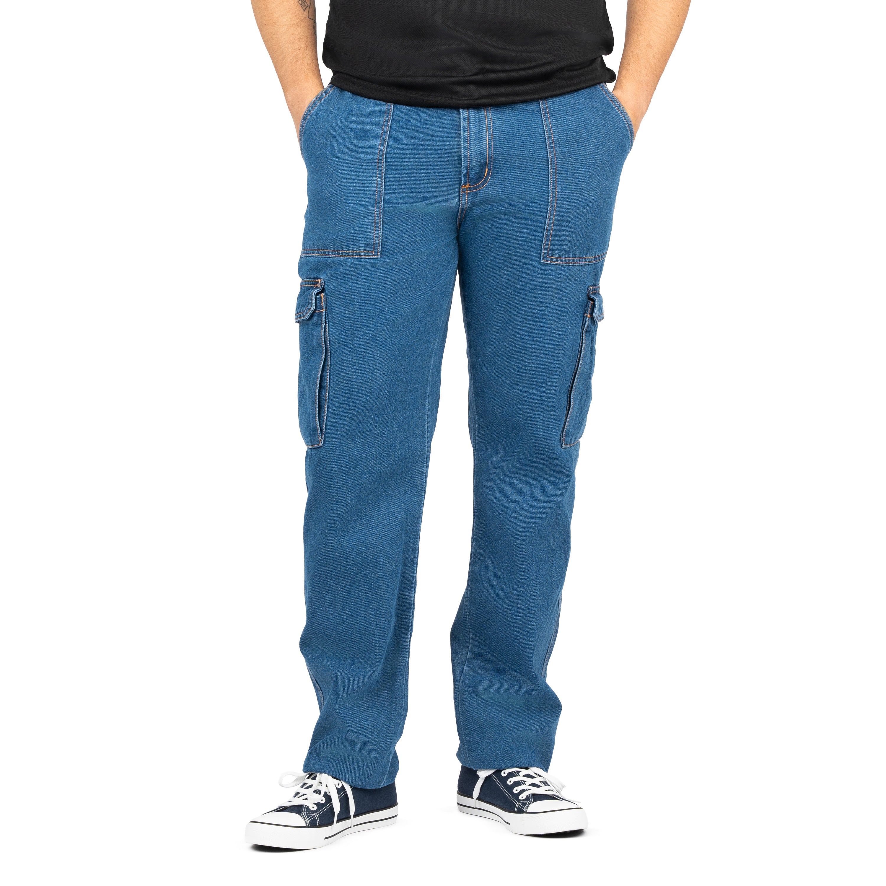 Men's 6-Pocket Denim Cargo Pants