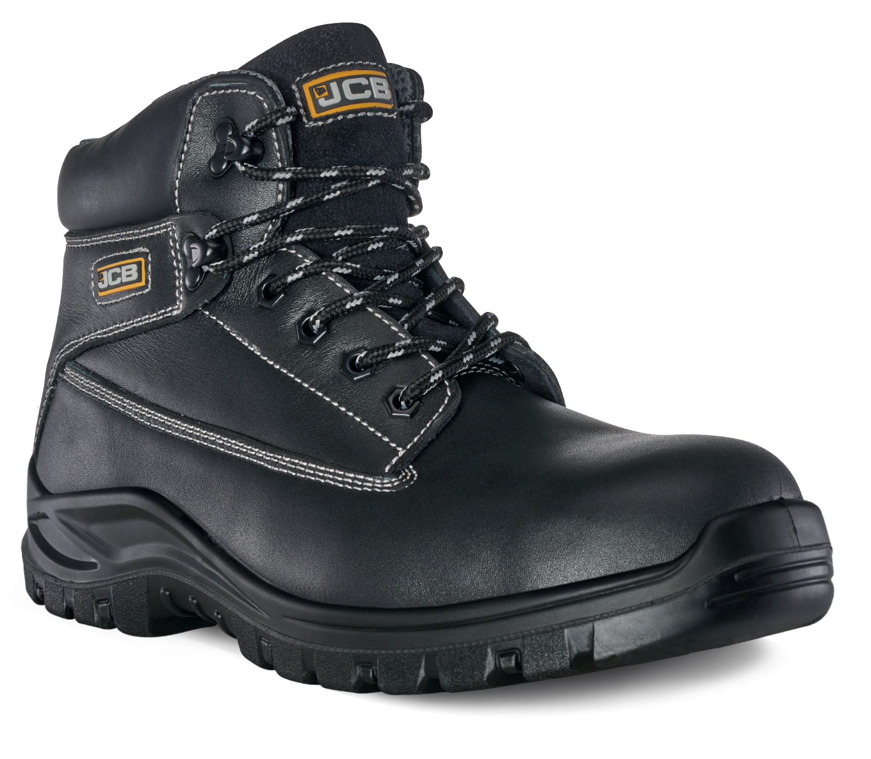 Work Boot – Black Smooth Leather