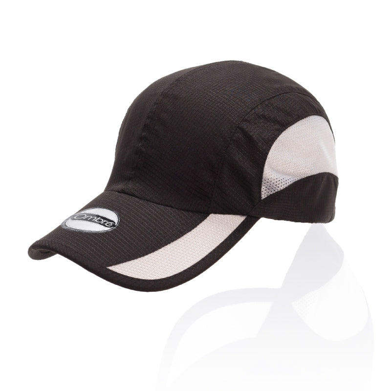 Reni 6-Panel Microfiber Sports Cap with Side Mesh Vents