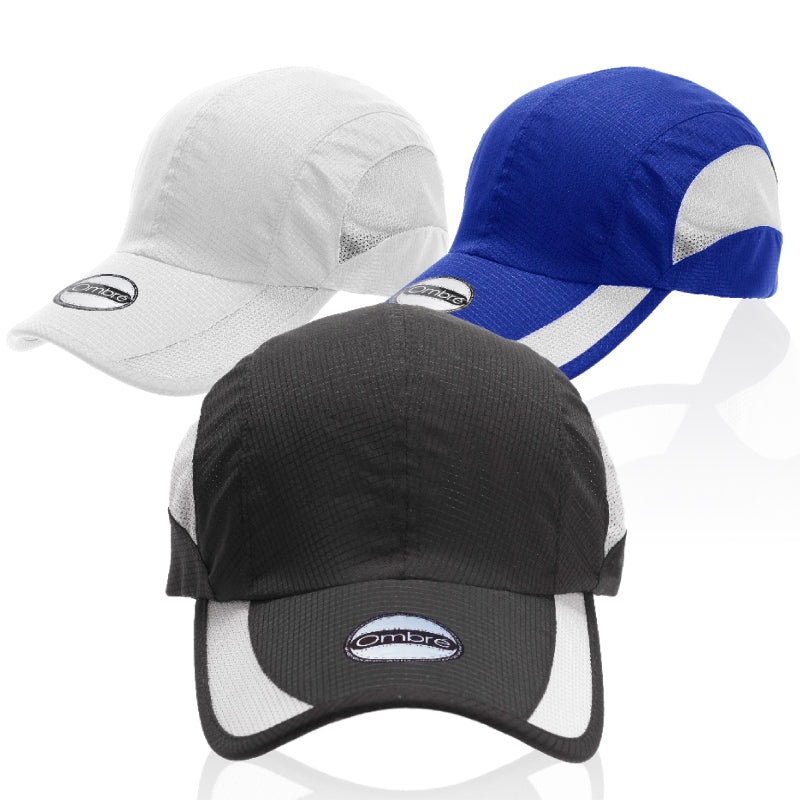 Reni 6-Panel Microfiber Sports Cap with Side Mesh Vents