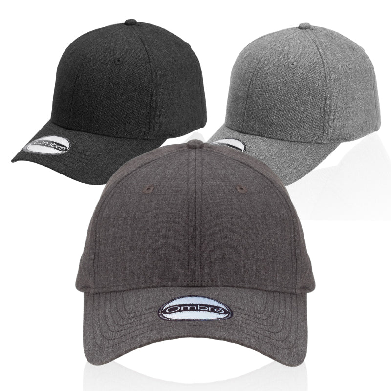 Vince 6-Panel Melange Stretch-Fit Cap