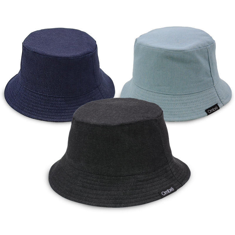 Lucas Two-Layer Denim & Cotton Bucket Hat