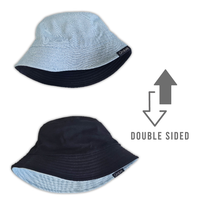 Lucas Two-Layer Denim & Cotton Bucket Hat